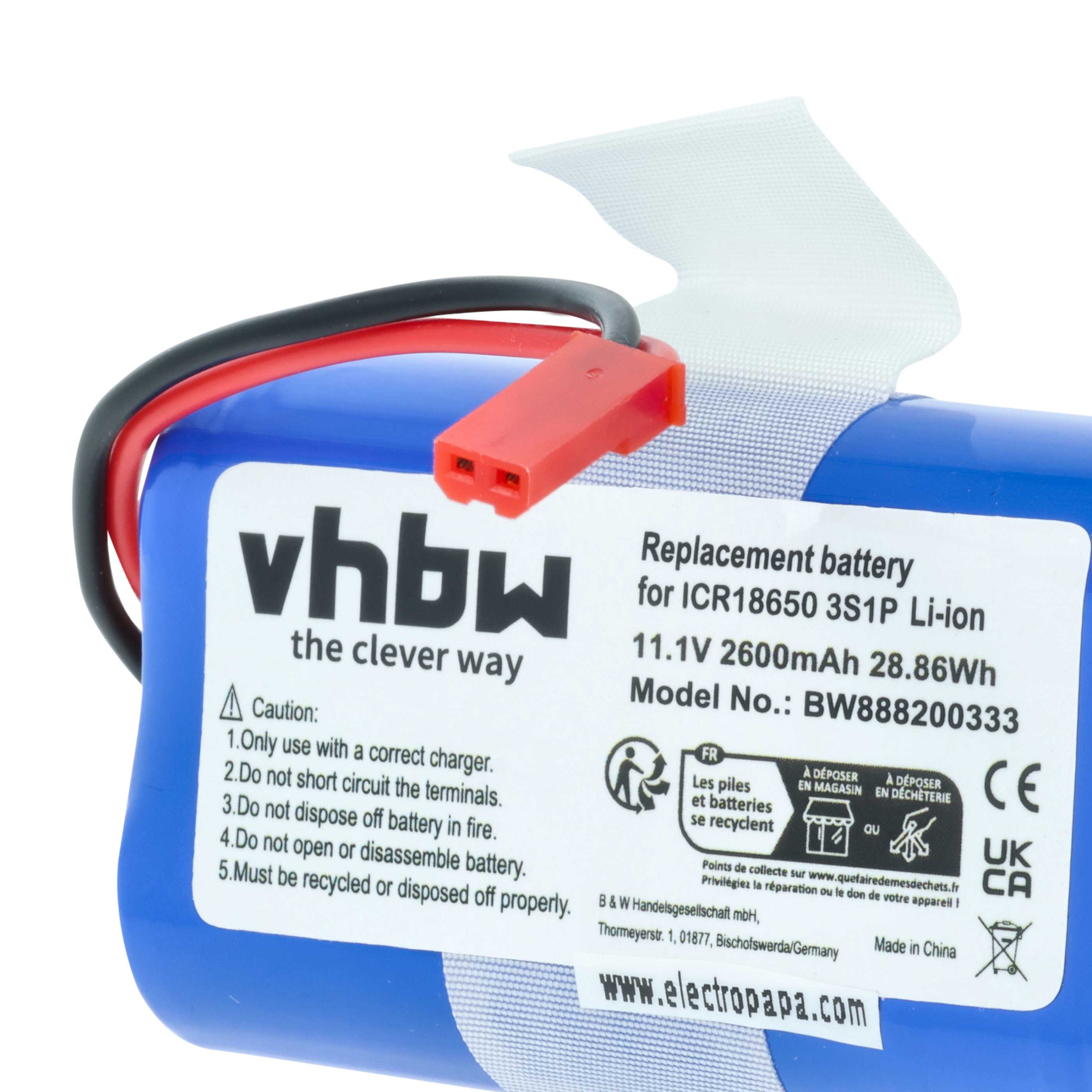 Batteria per robot aspiratore iLife, Electropan - 2600mAh 11,1V Li-Ion