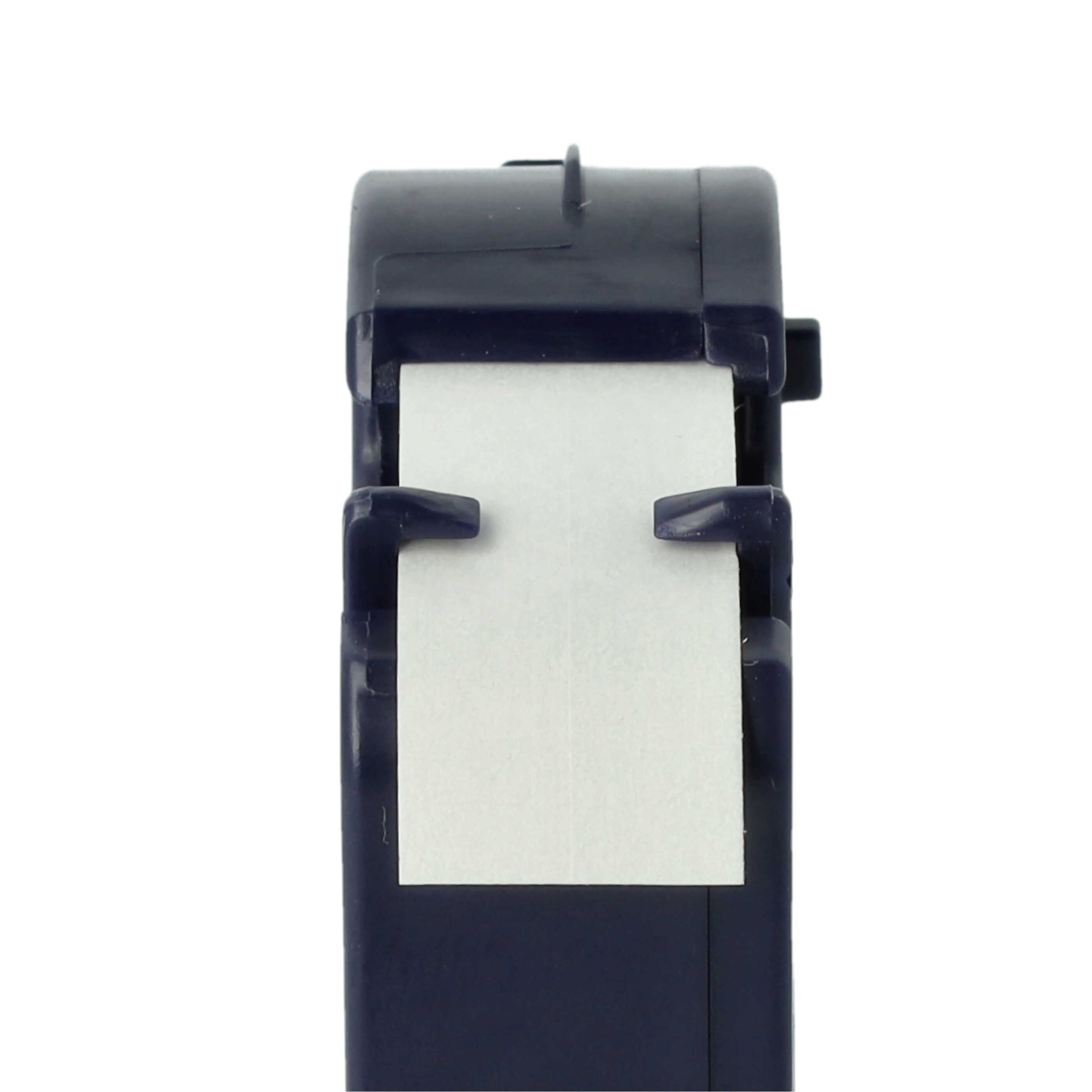 Cassette à ruban remplace Dymo S0721520, 91200 - 12mm lettrage Noir ruban Blanc