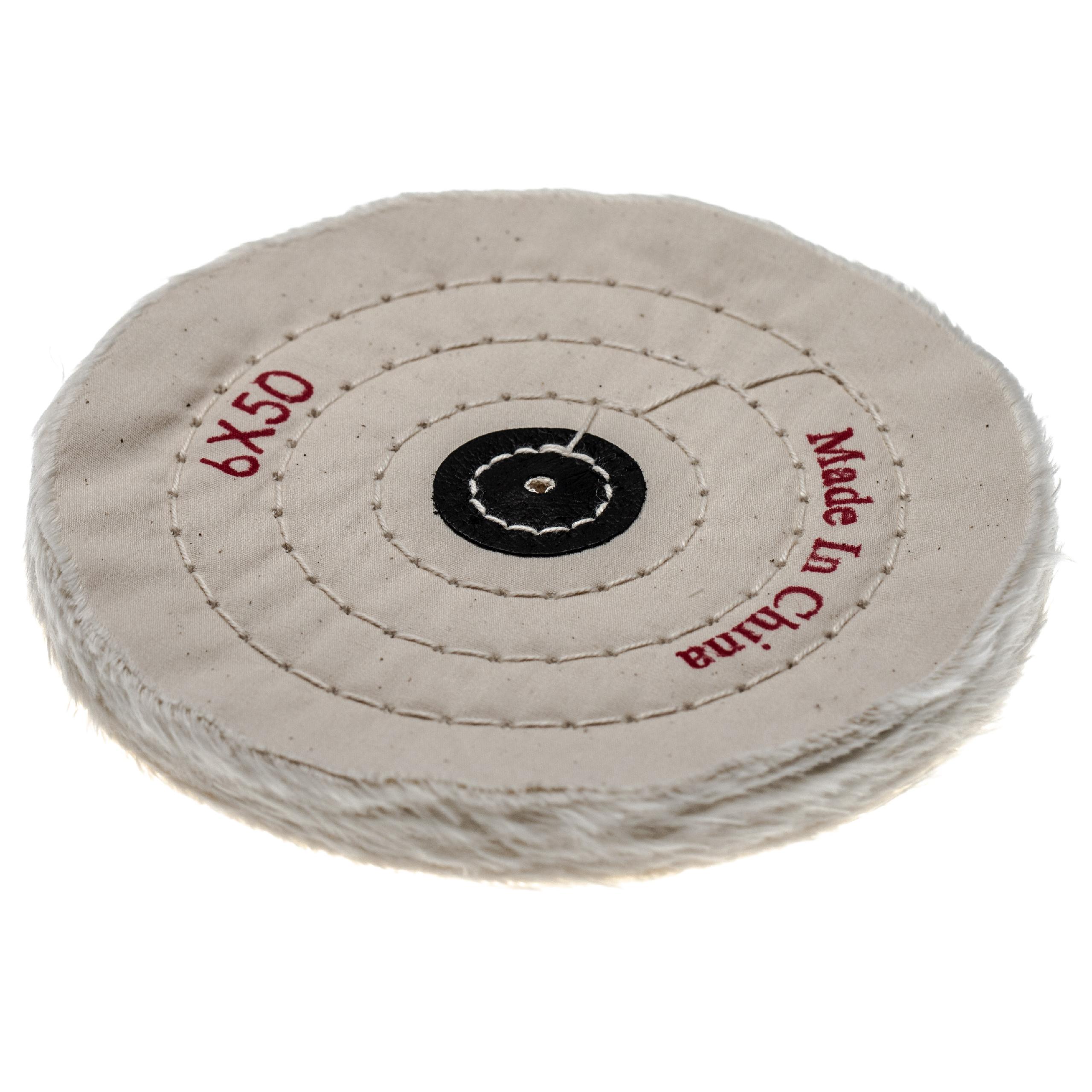 Bonnet de polissage pour modèle courant de meuleuse, perceuse de 15,5cm de diamètre - couleur crème