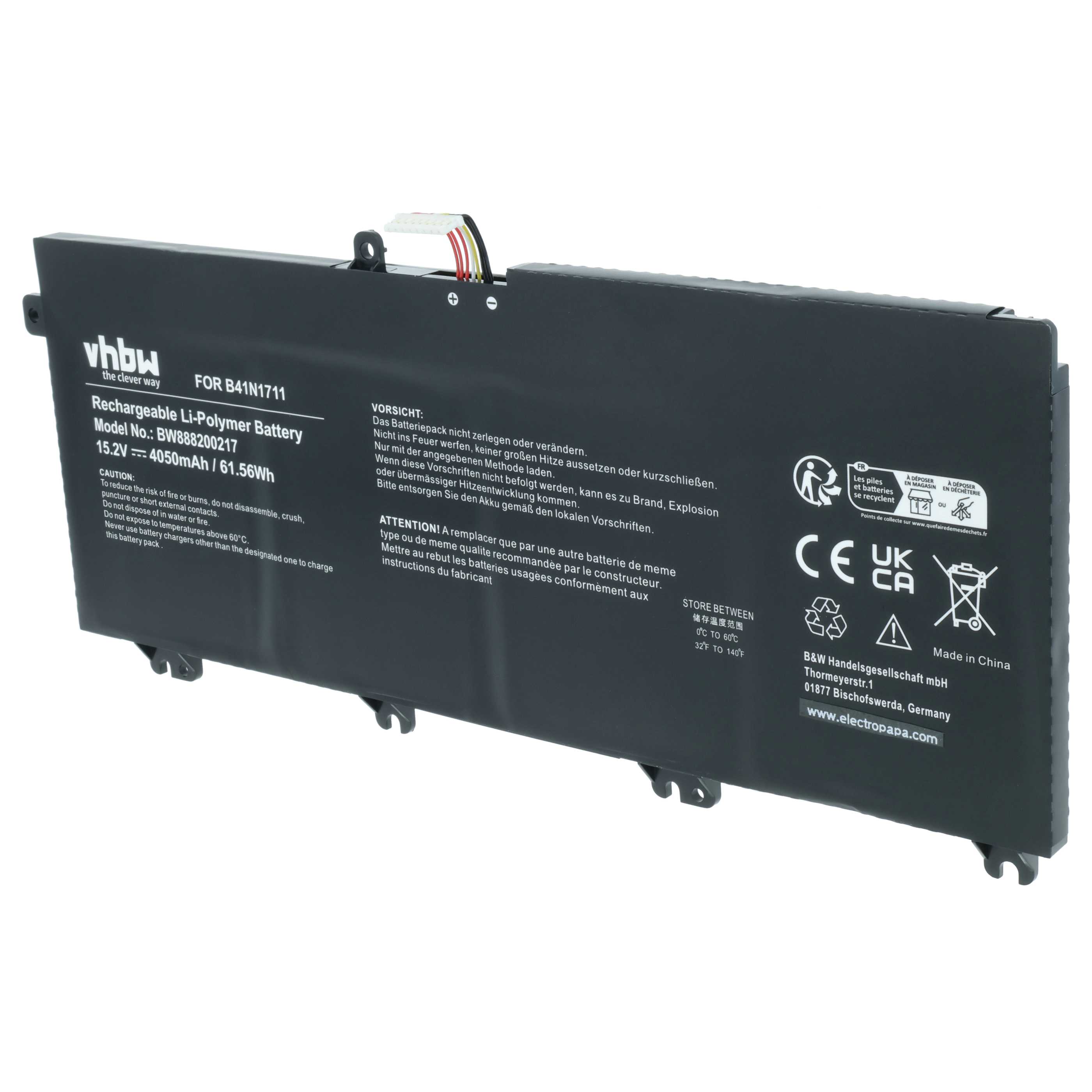 Akumulator do laptopa zamiennik Asus 0B200-02730100, B41N1711 - 4050 mAh 15,2 V LiPo