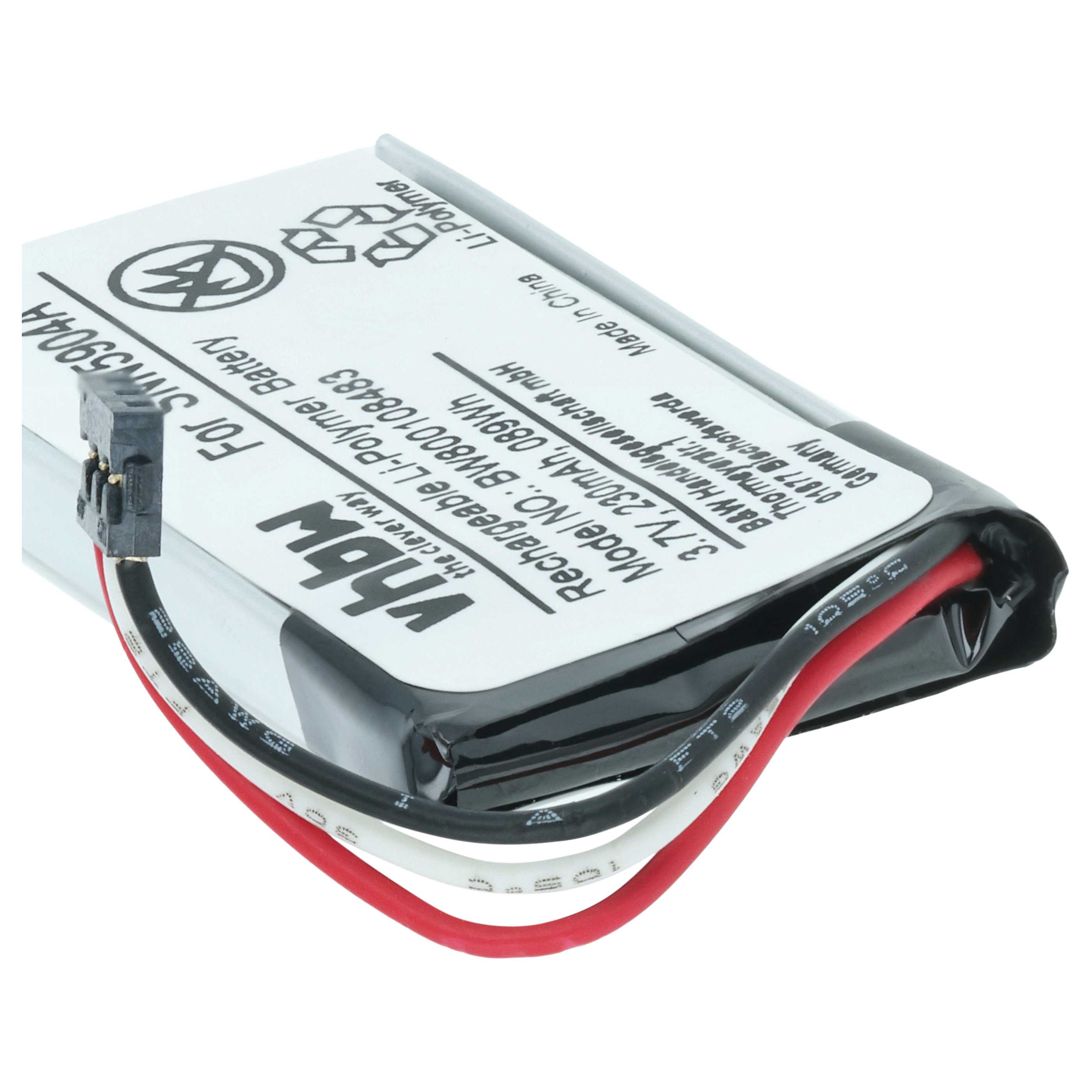 Batterie remplace Motorola 61638C, SNN5904A pour téléphone Motorola - 230mAh 3,7V Li-polymère