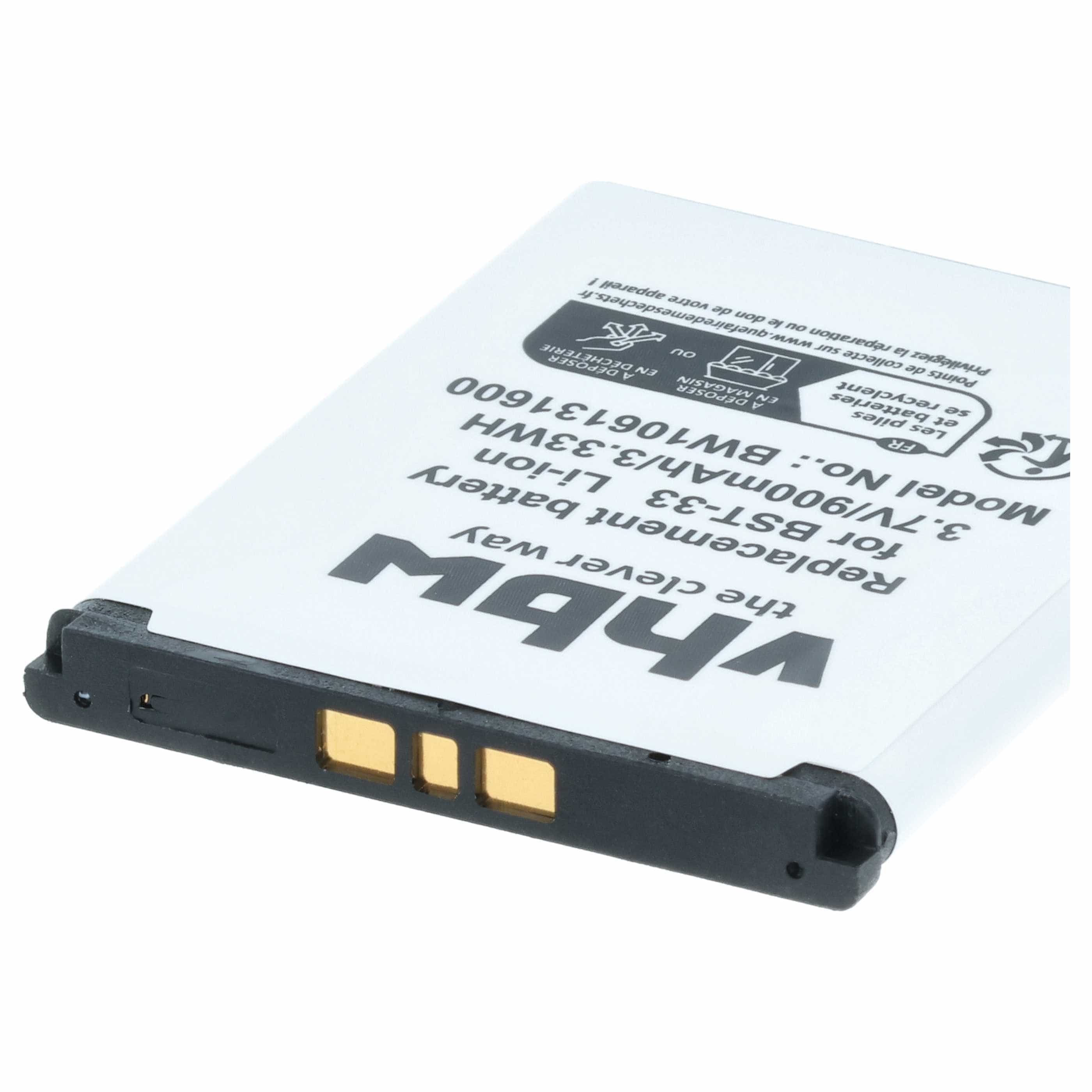 Akumulator do telefonu smartfona zamiennik Sony BST-33 - 900 mAh 3,7 V Li-Ion
