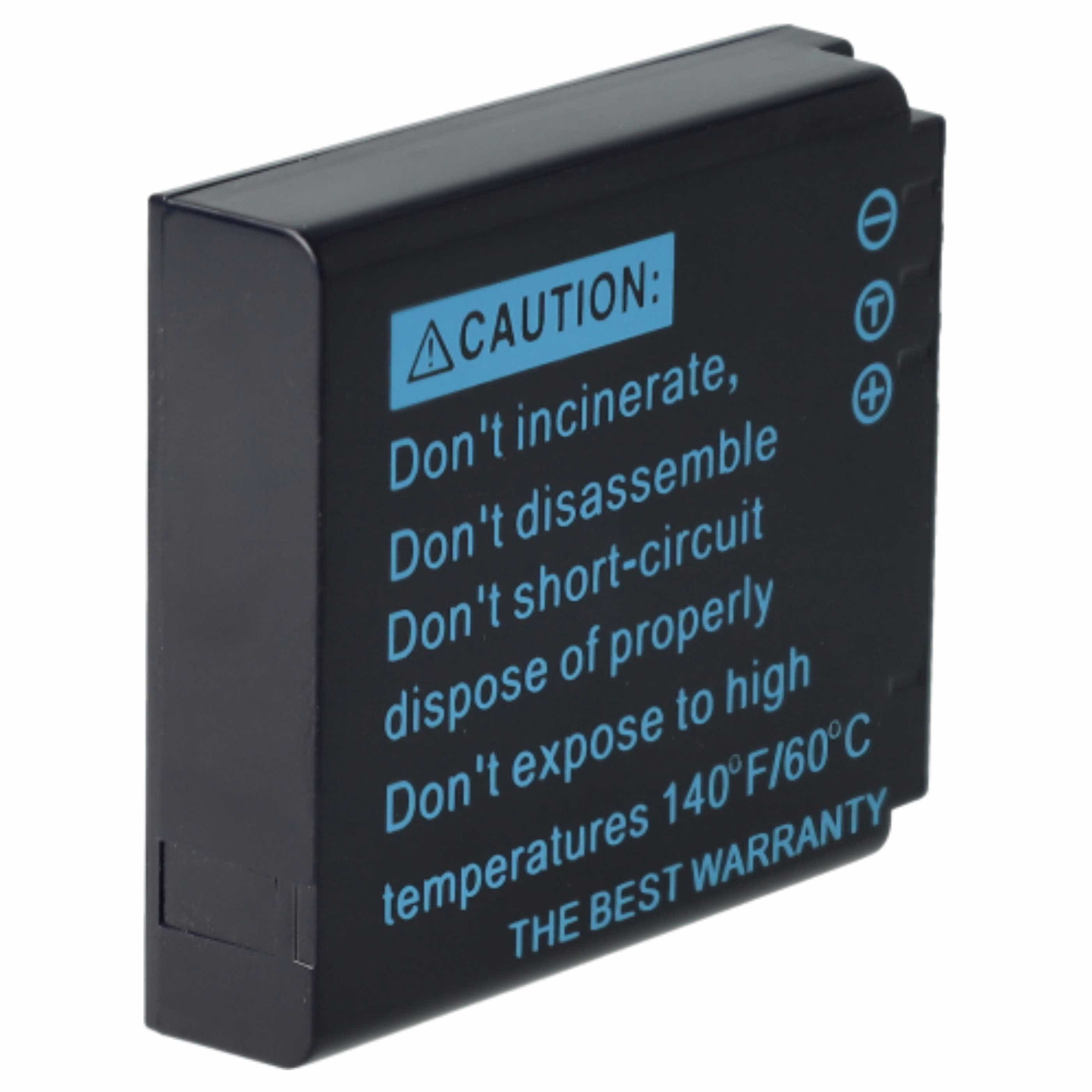 3x Battery replaces Fuji NP-70 - 750mAh, 3.6V, Li-Ion