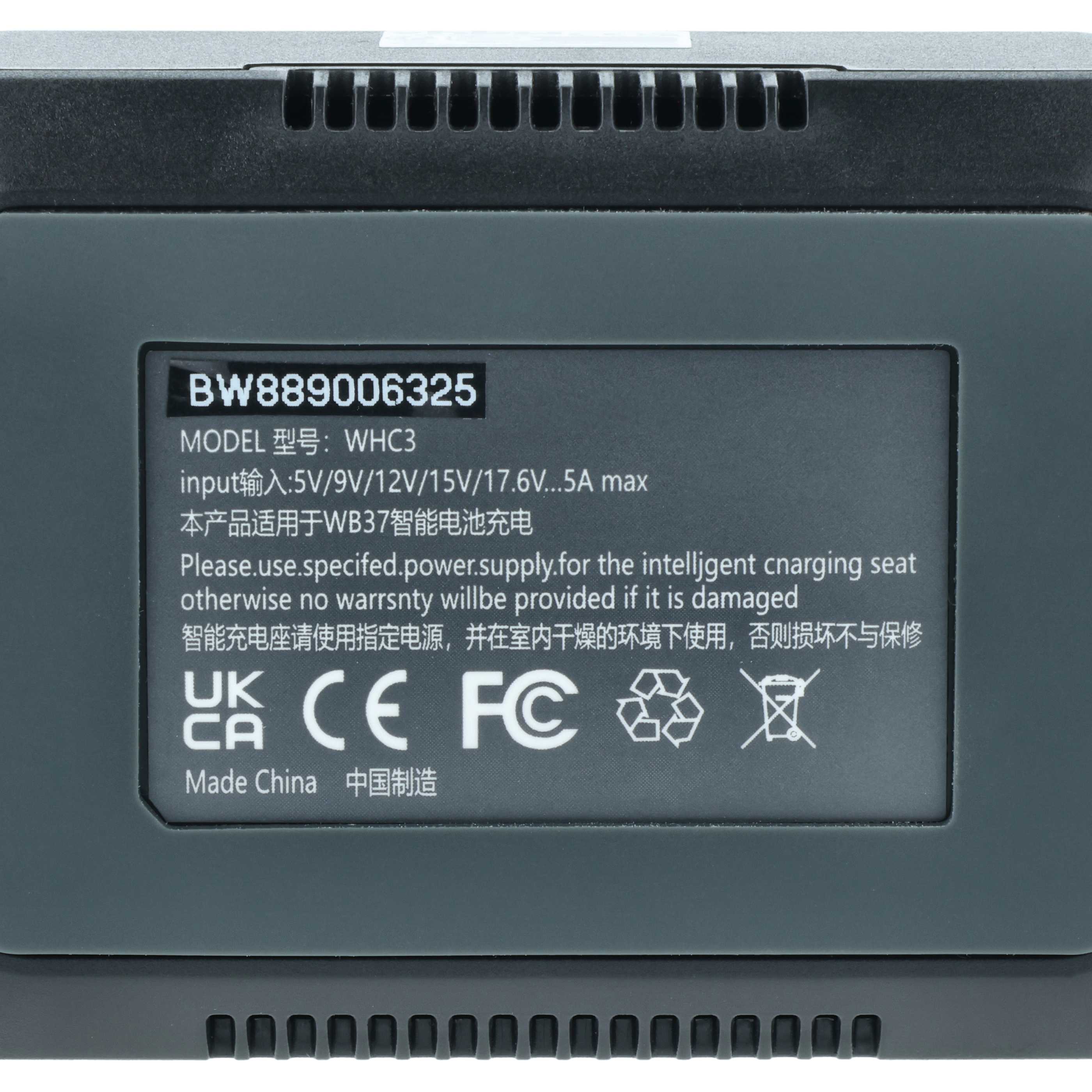 Battery Charger USB-C + Cable USB-C replaces DJI WCH3 for DJI Digital Camera