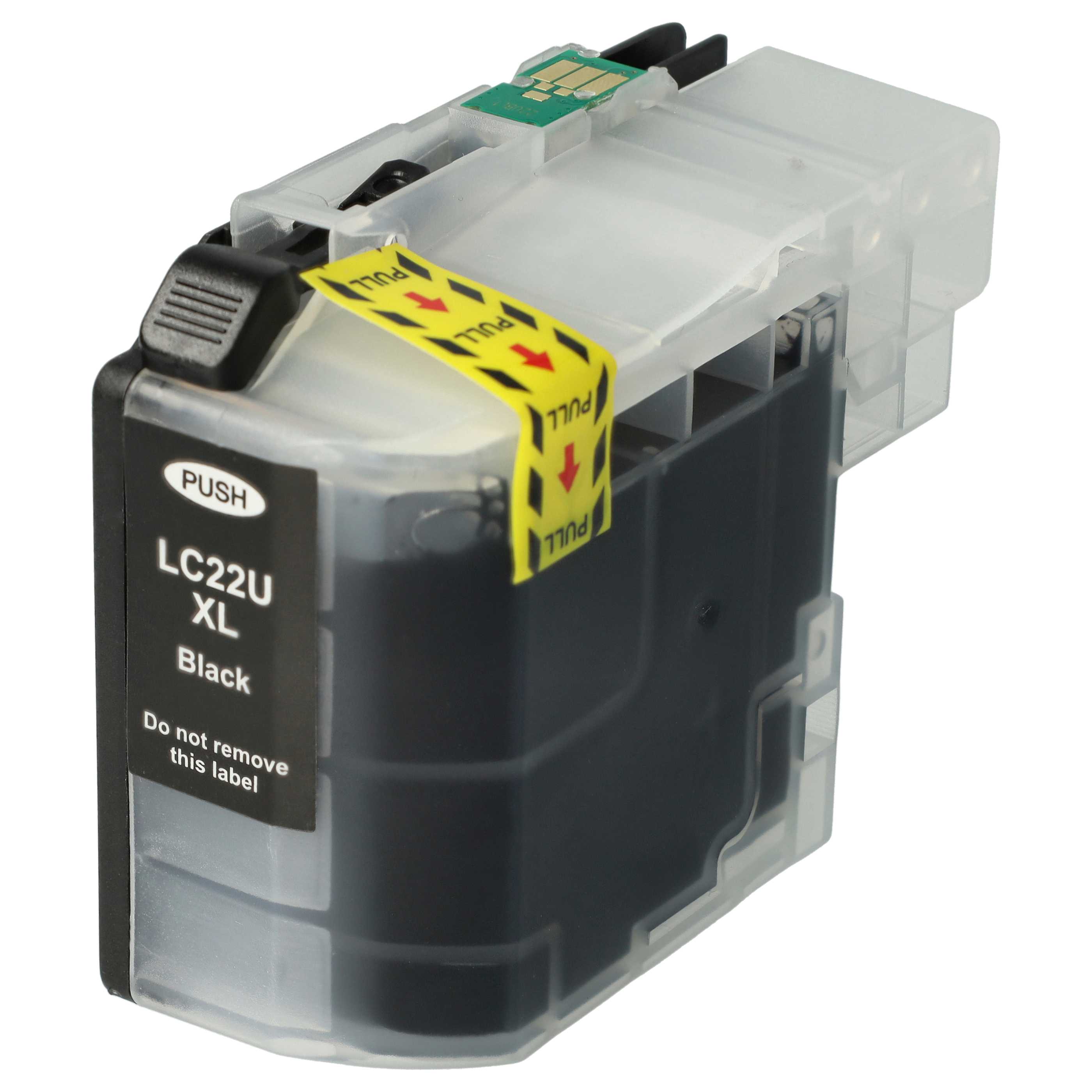 Cartuccia inchiostro sostituisce Brother LC22UBK, LC-22U BK, LC-22UBK per stampante - nero, 58 ml + chip
