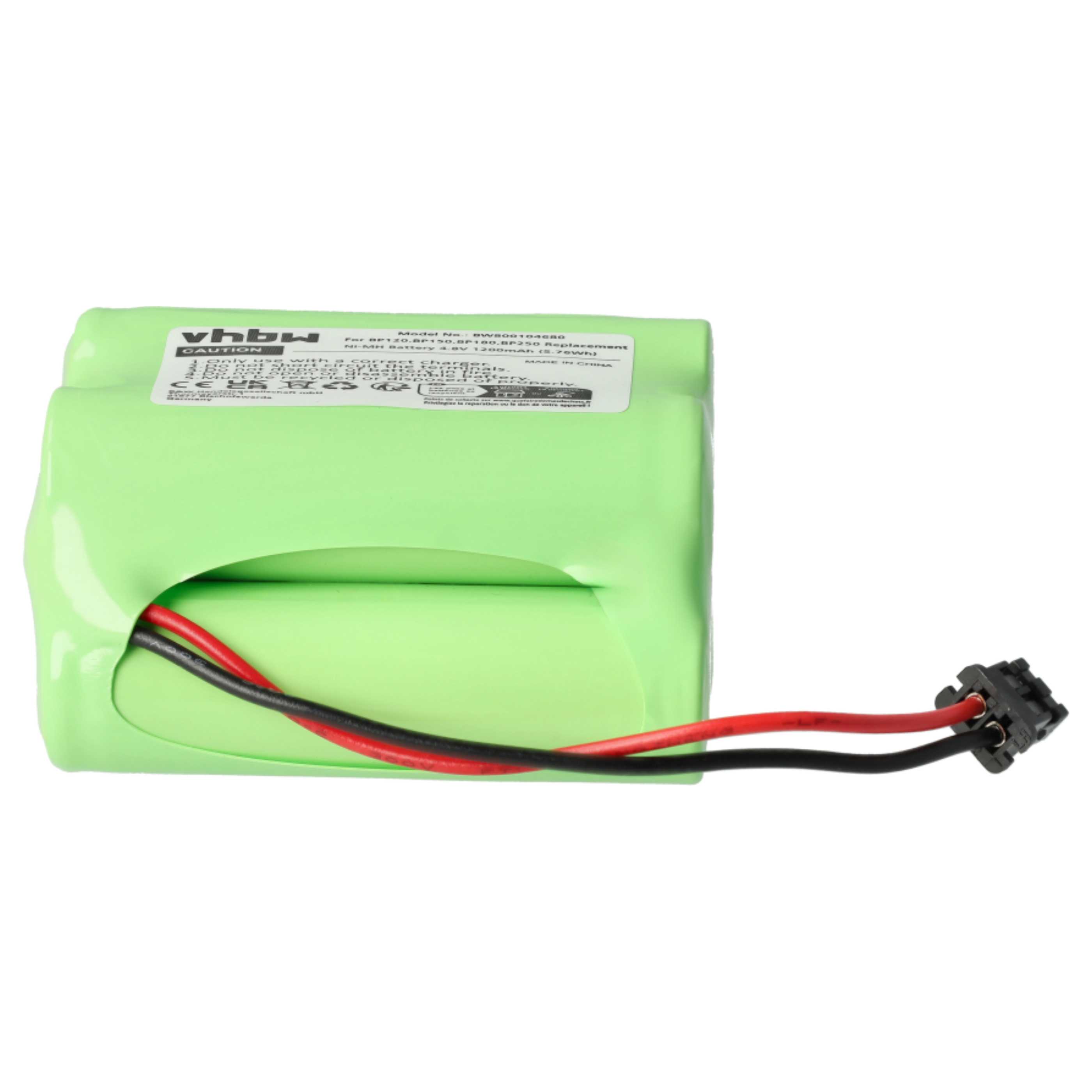 Radio 2x Battery replaces BP120, BBTY0356001, BP180, BP150, BP250 - 1200 mAh 4.8 V NiMH