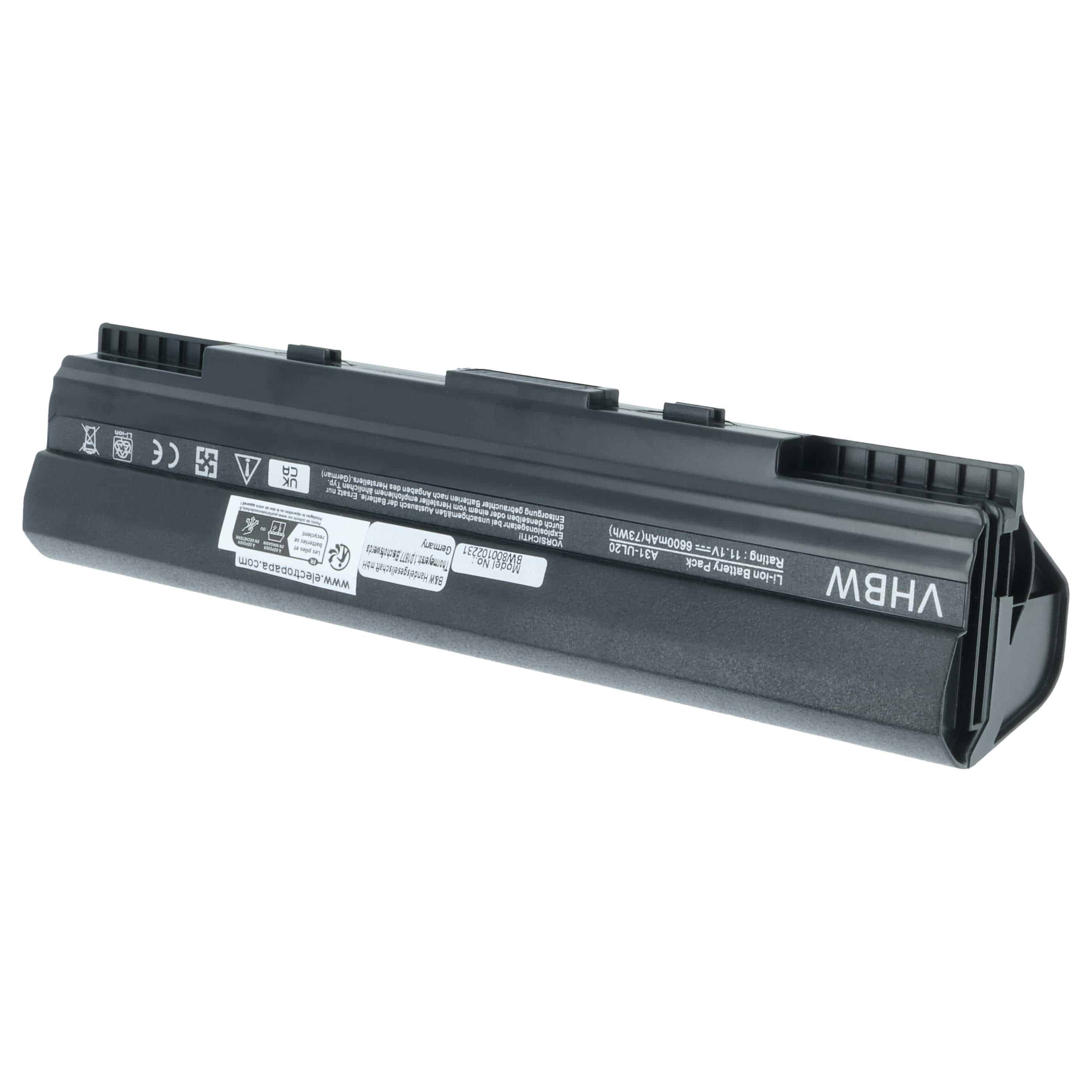 Akumulator do laptopa zamiennik Asus 07GO16EE1875M-00A20-949-114F - 6600 mAh 11,1 V Li-Ion, czarny