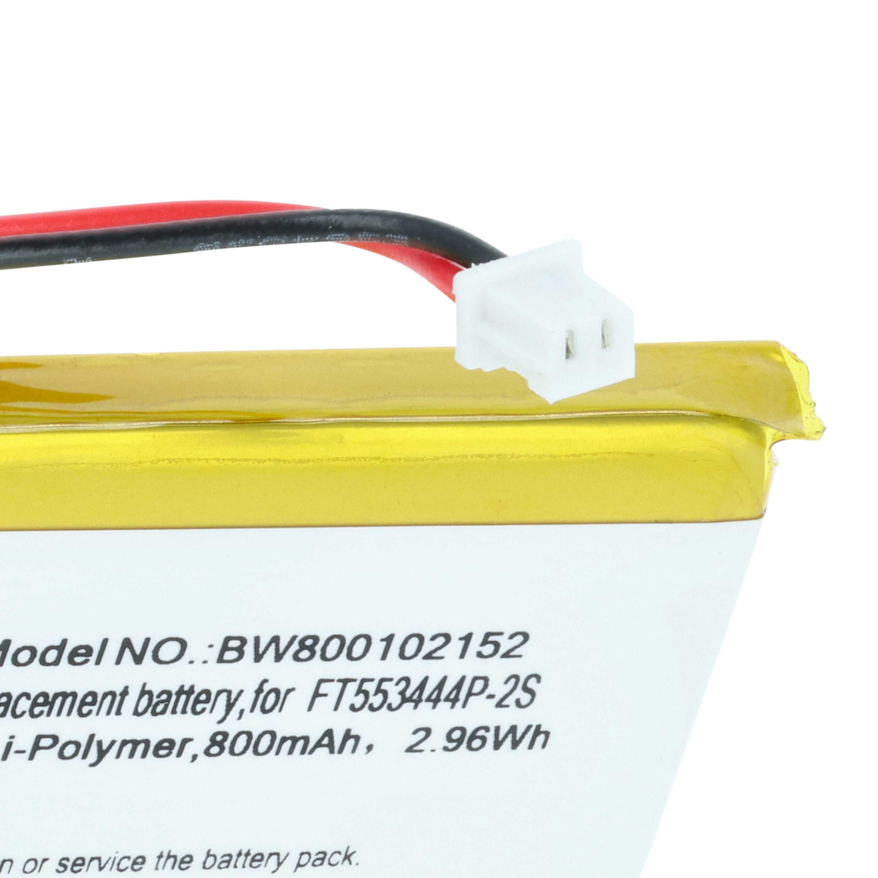 Radio Battery replaces FT553444P-2S - 800 mAh 3.7 V Li-Ion