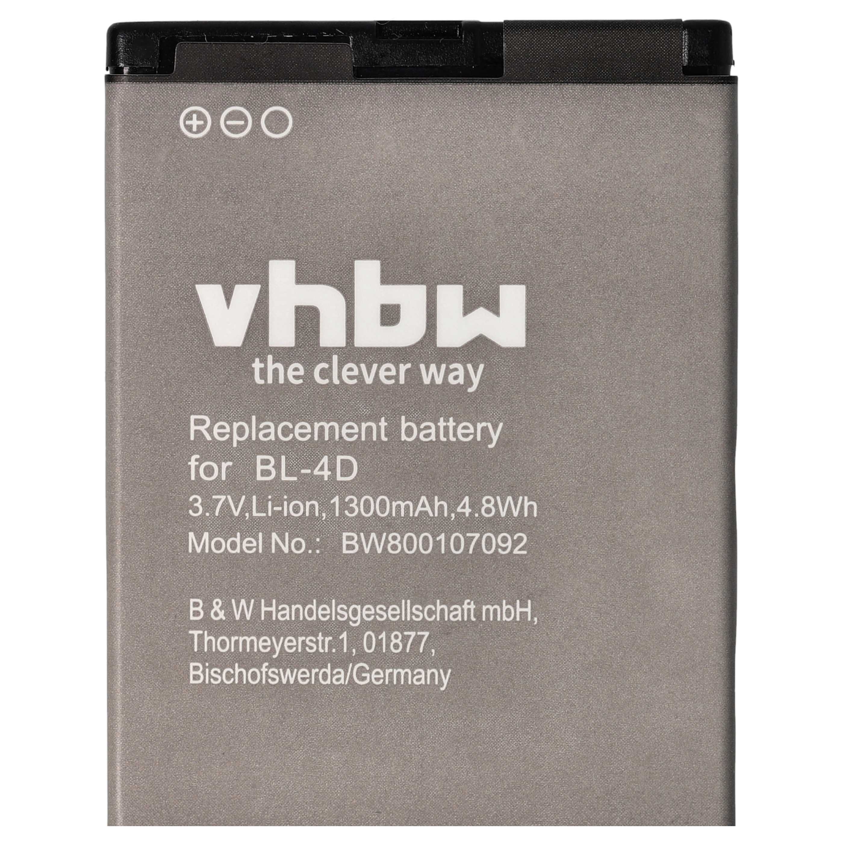 Batería reemplaza DRTEL-4D-01, T850, BS-01 para MaxCom - 1300 mAh 3,7 V Li-Ion