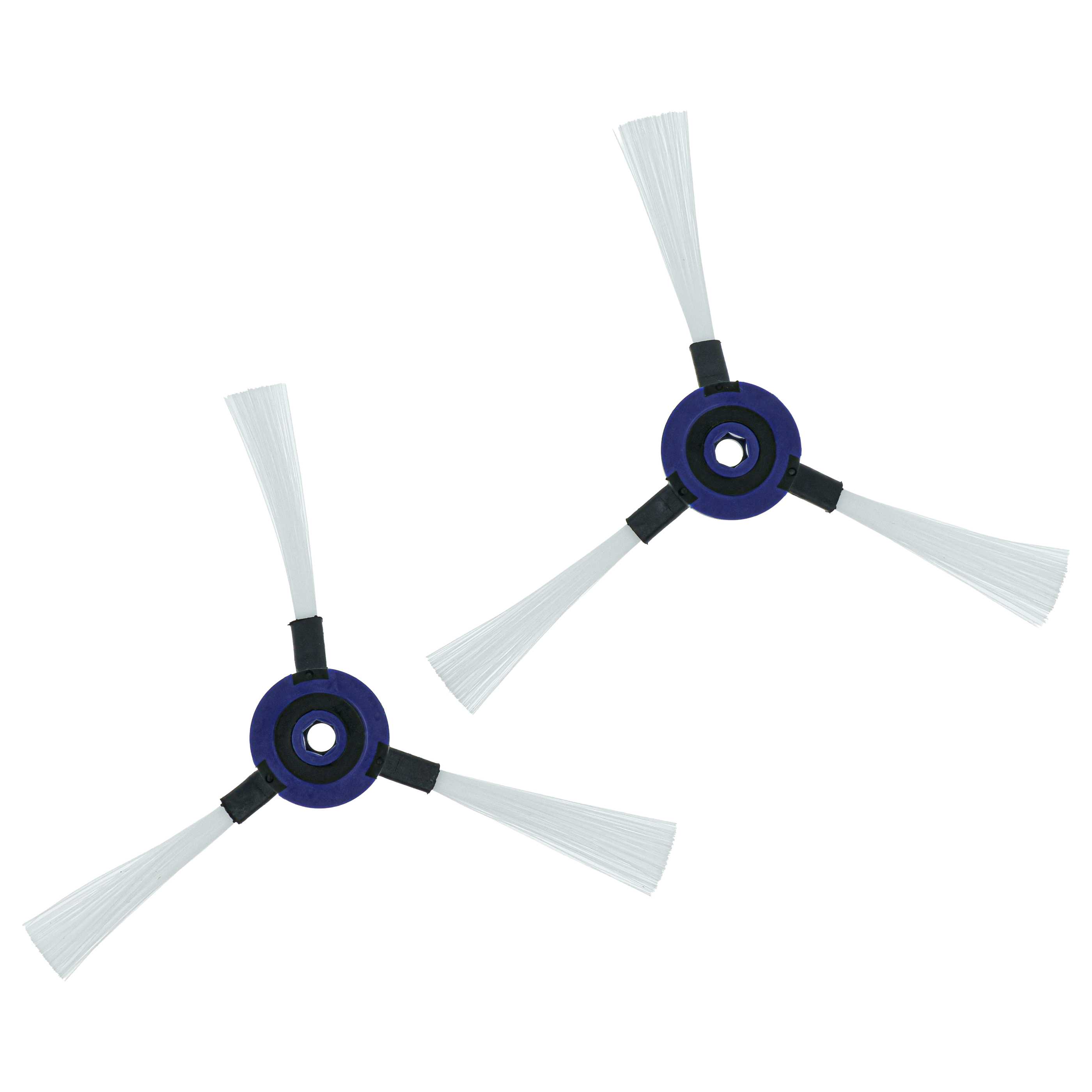 4x Side Brush suitable for Rowenta Smart Force Robot Vacuum Cleaner - 3-armed, black, white, blue