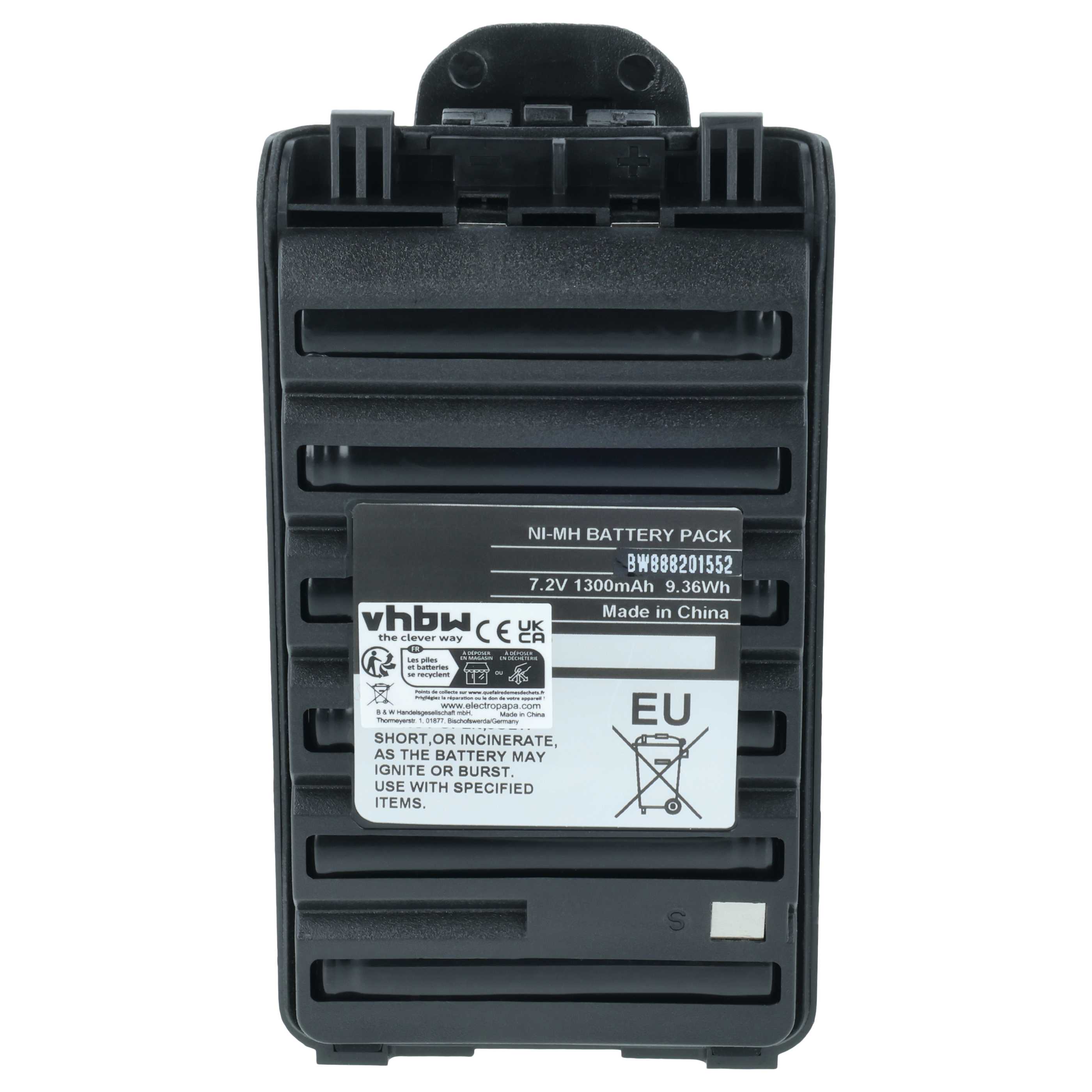Akku (2 Stück) als Ersatz für Icom BP264, BP-264 für Icom für Funkgerät - 1300mAh 7,2V NiMH