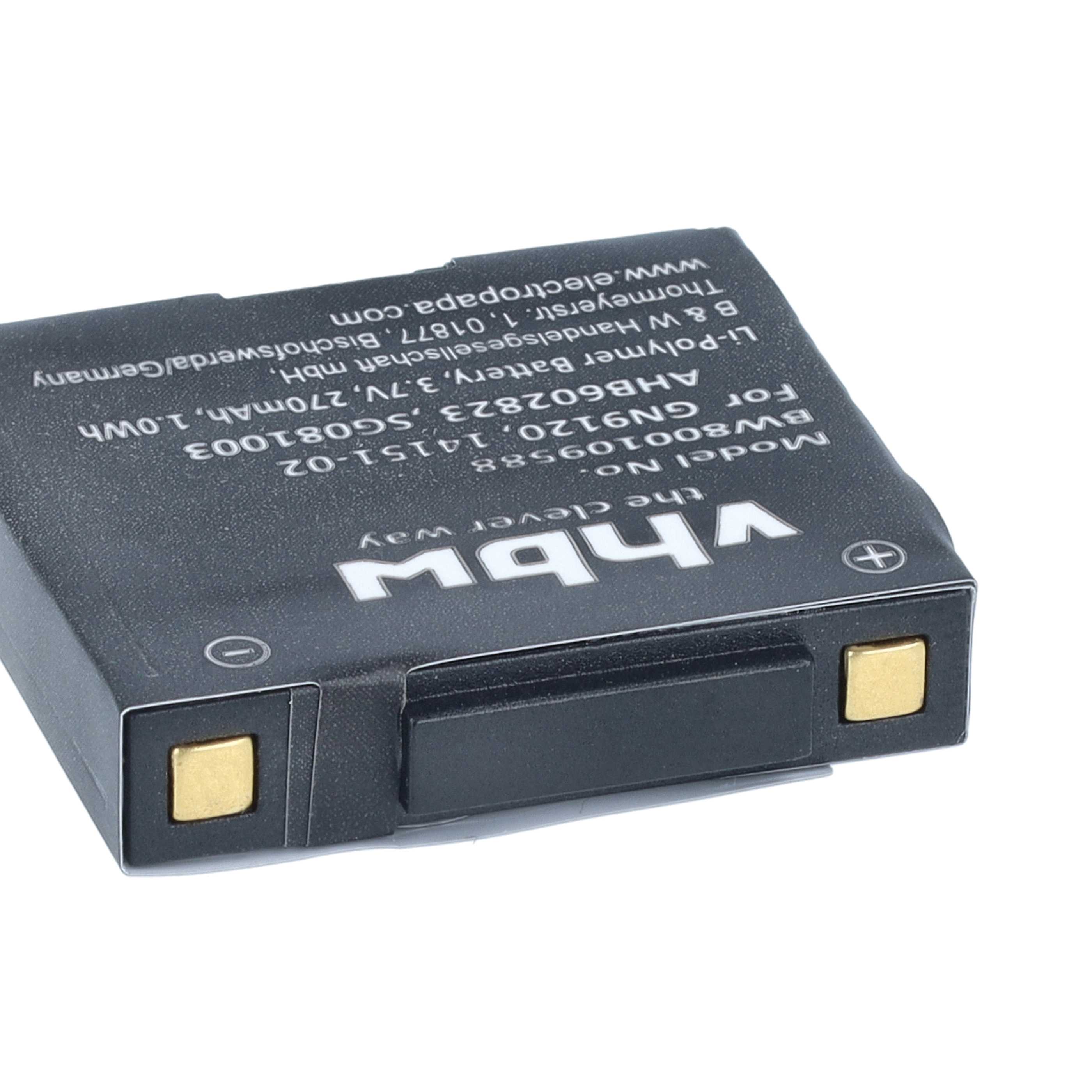 Wireless Headset Battery replaces GN Netcom AHB602823, 2901-249, 14151-02, 14151-01 - 270 mAh 3.7 V Li-polymer