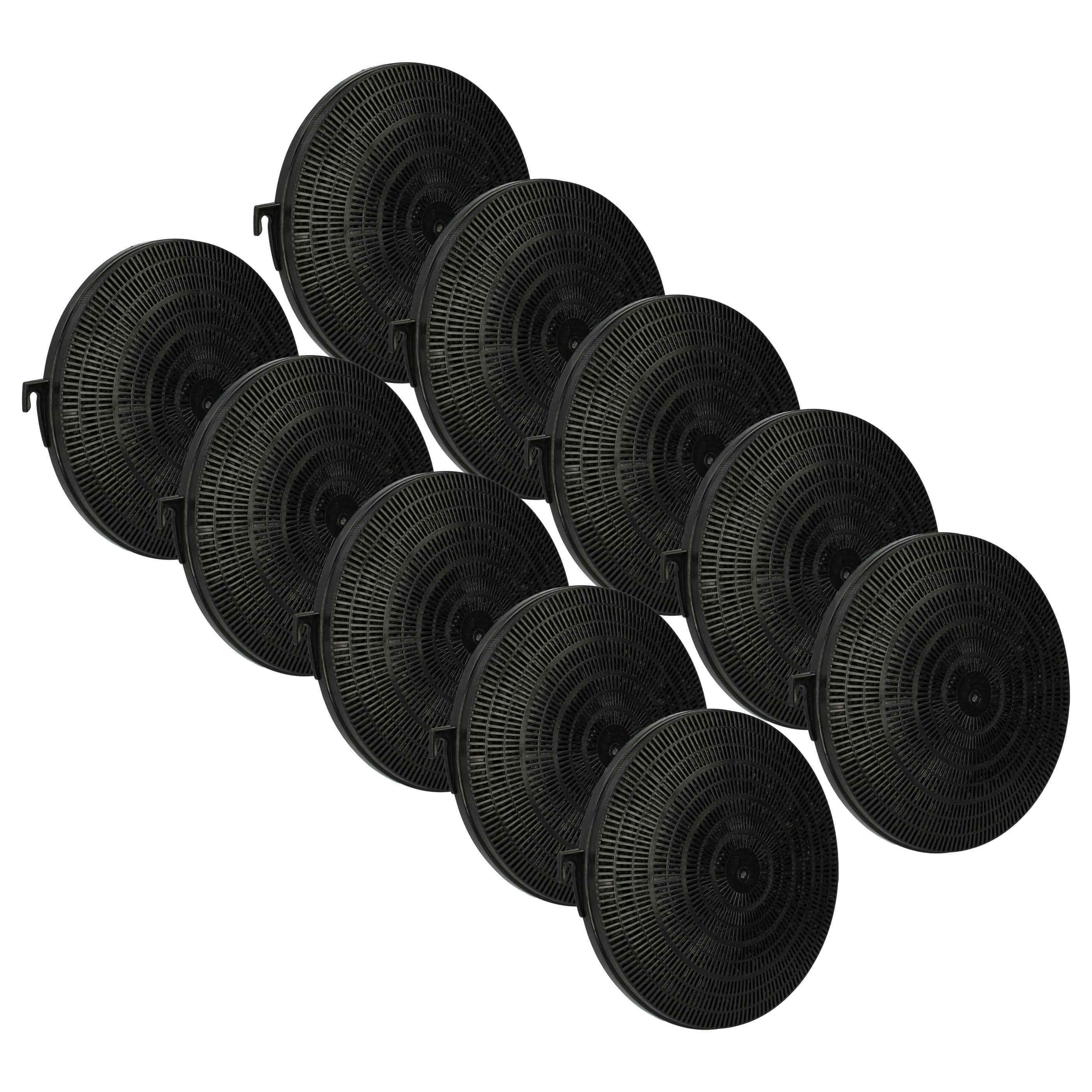 10x Filtres à charbon actif remplace 484000008635, 480181700942, 481281728929, B211, CHF211 pour hotte Zanussi