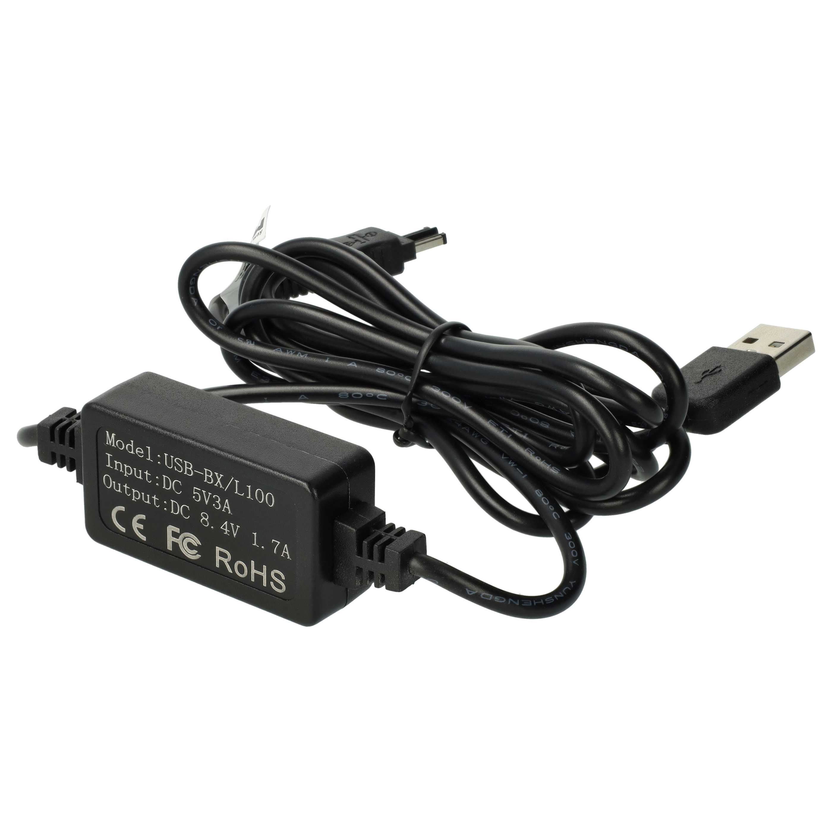 USB Power Supply replaces AC-L10 AC-L100 AC-L10A AC-L15A AC-L15B AC-L10B AC-L15 for Camera, 8.4 V 1.7 A