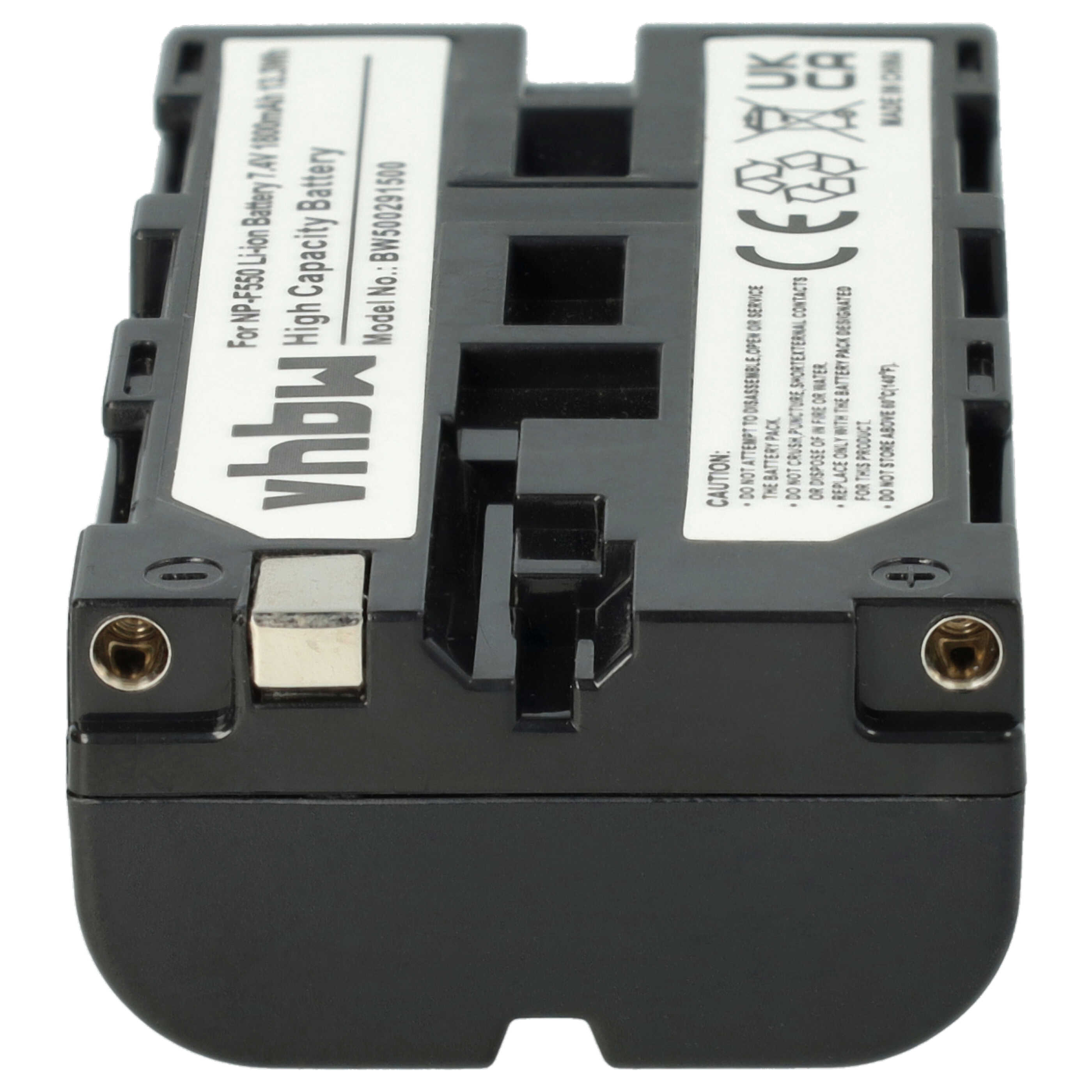 Videocamera 3x Battery replaces Sony NP-530, NP-F530, NP-F330, NP-930, NP-F550, NP-730 - 1800 mAh 7.2 V Li-Ion