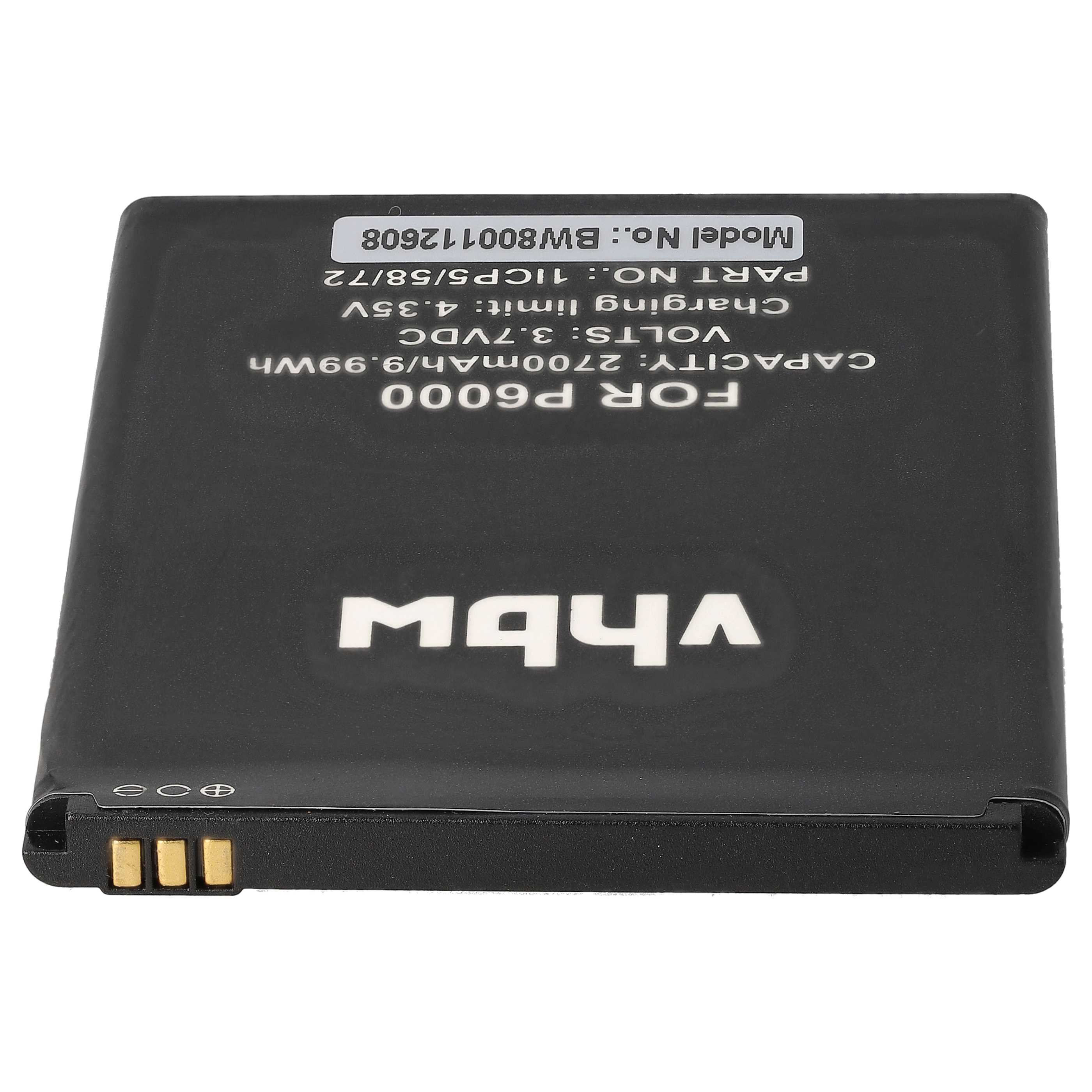 Batterie remplace Elephone 1ICP5/58/72, SCMI2S12A0029821 téléphone portable Elephone - 2700mAh 3,7V Li-ion