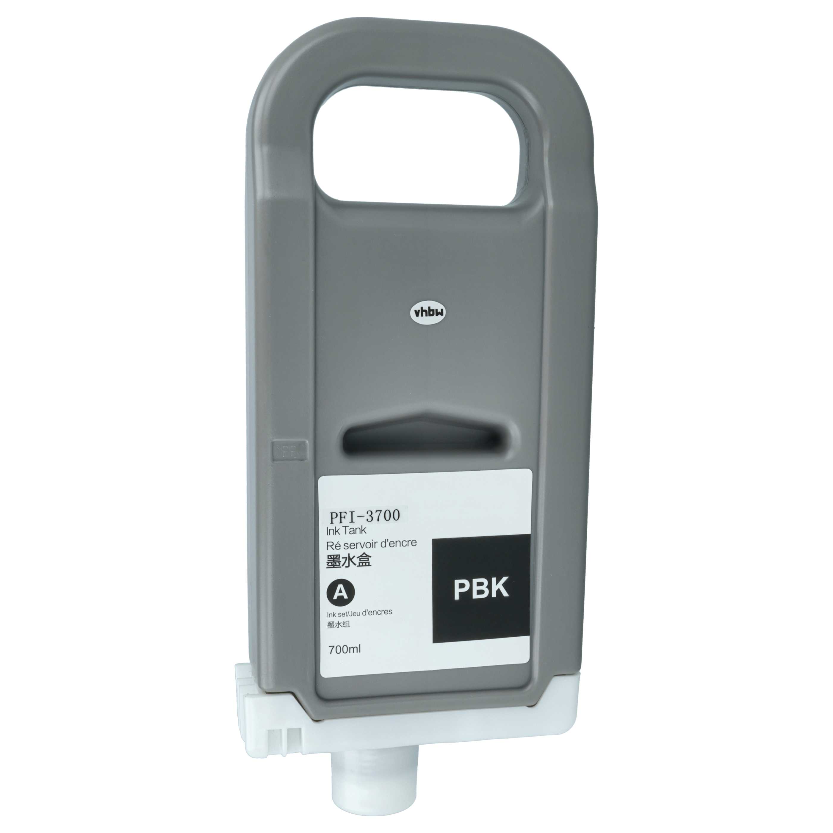 Ink Cartridge as Exchange for Canon PFI-3700 PBK for Canon Printer - Photo-Black 700 ml