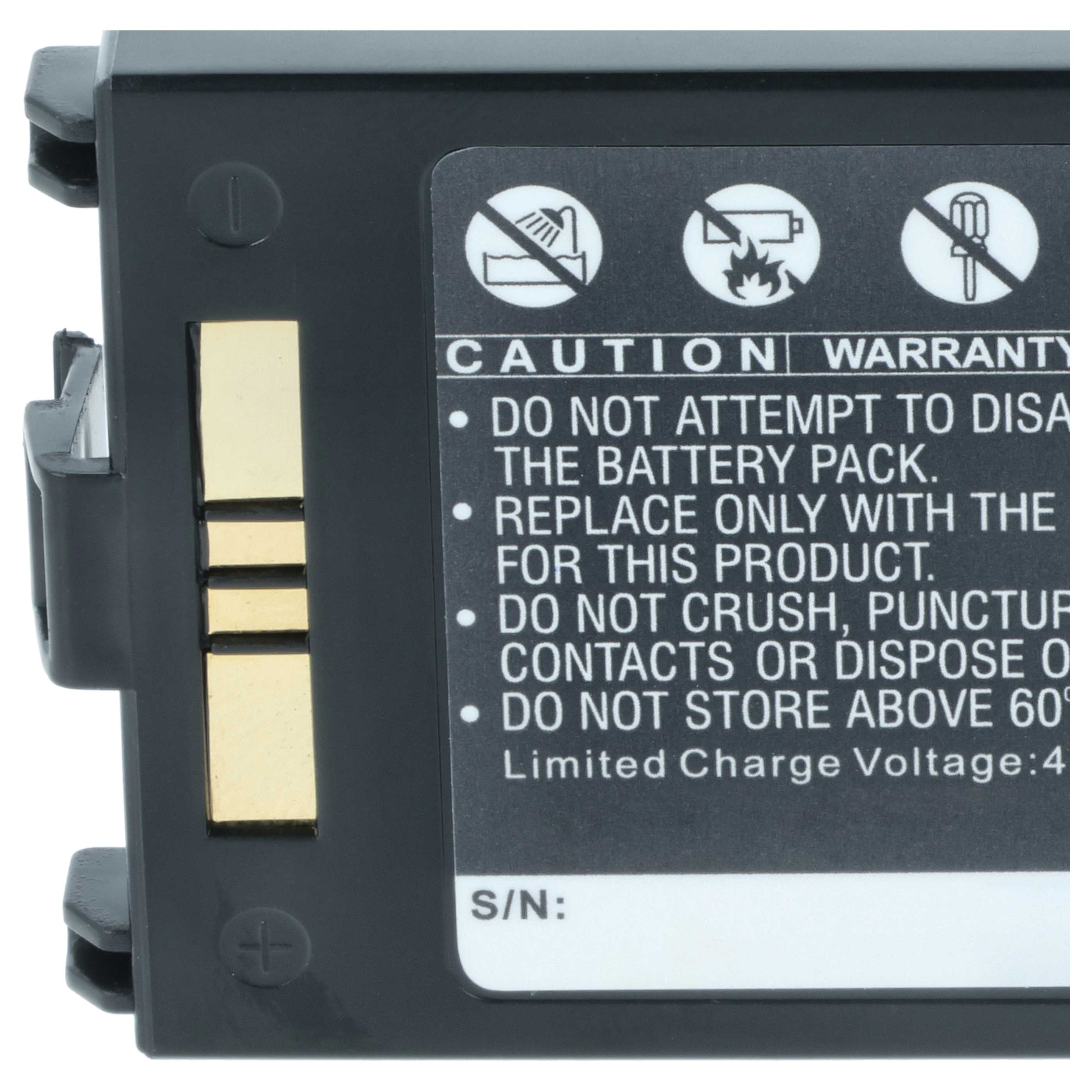 2x Batteria sostituisce Symbol 82-71363-02, 82-71364-01 per barcode scanner Symbol - 3800mAh 3,7V Li-Ion