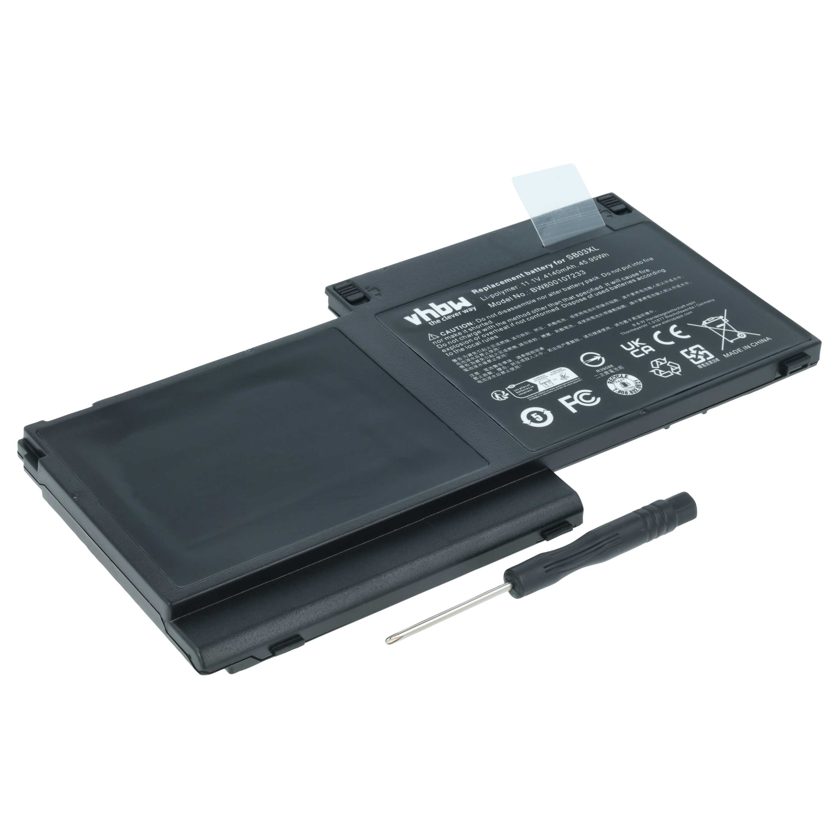 Notebook Battery replaces HP 716726-1C1, 716726-171, 716725-171, 716725-1C1 - 4140 mAh 11.1 V Li-Ion, black