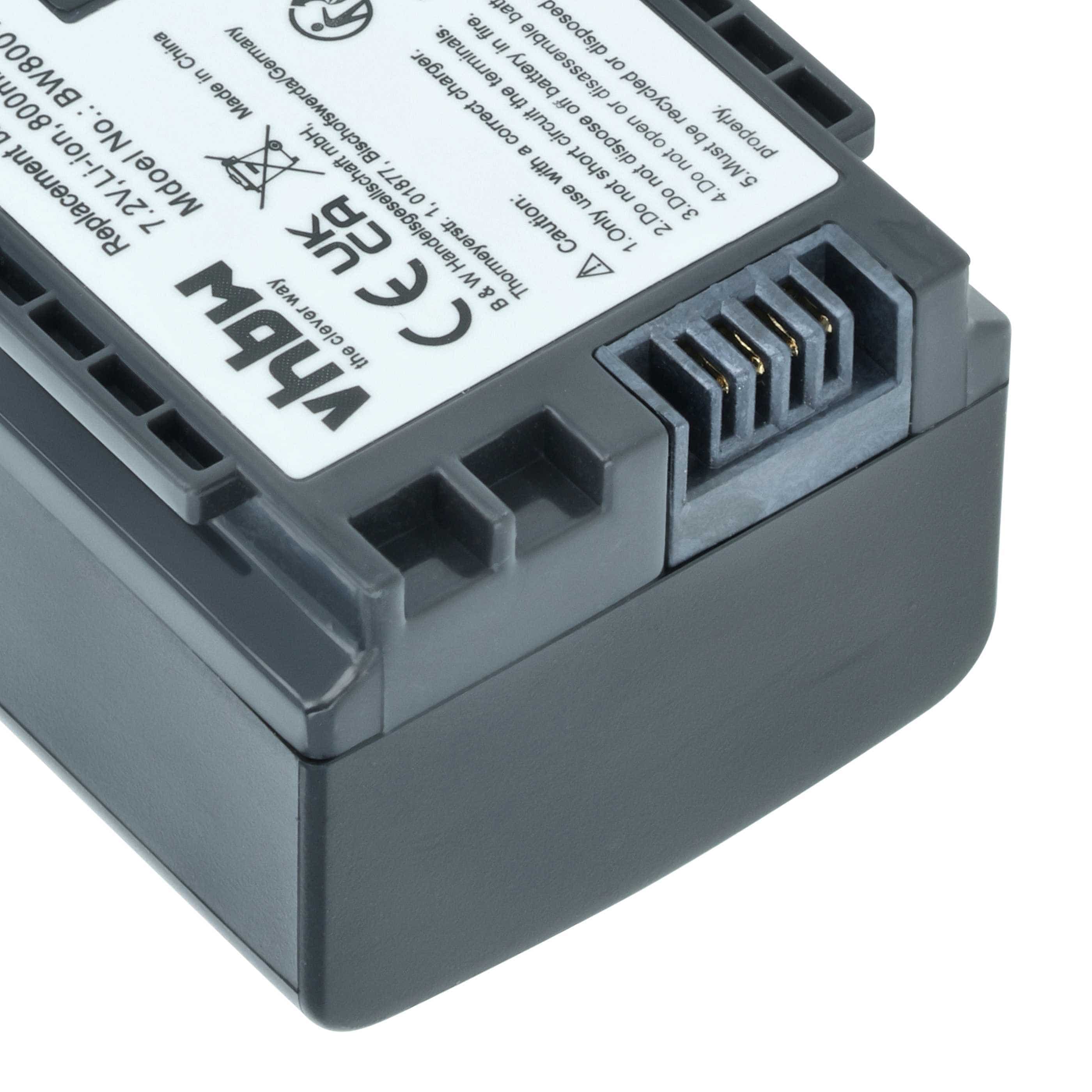Videocamera Battery replaces Canon BP-807, BP-809, 2740B002 - 800 mAh 7.2 V Li-Ion