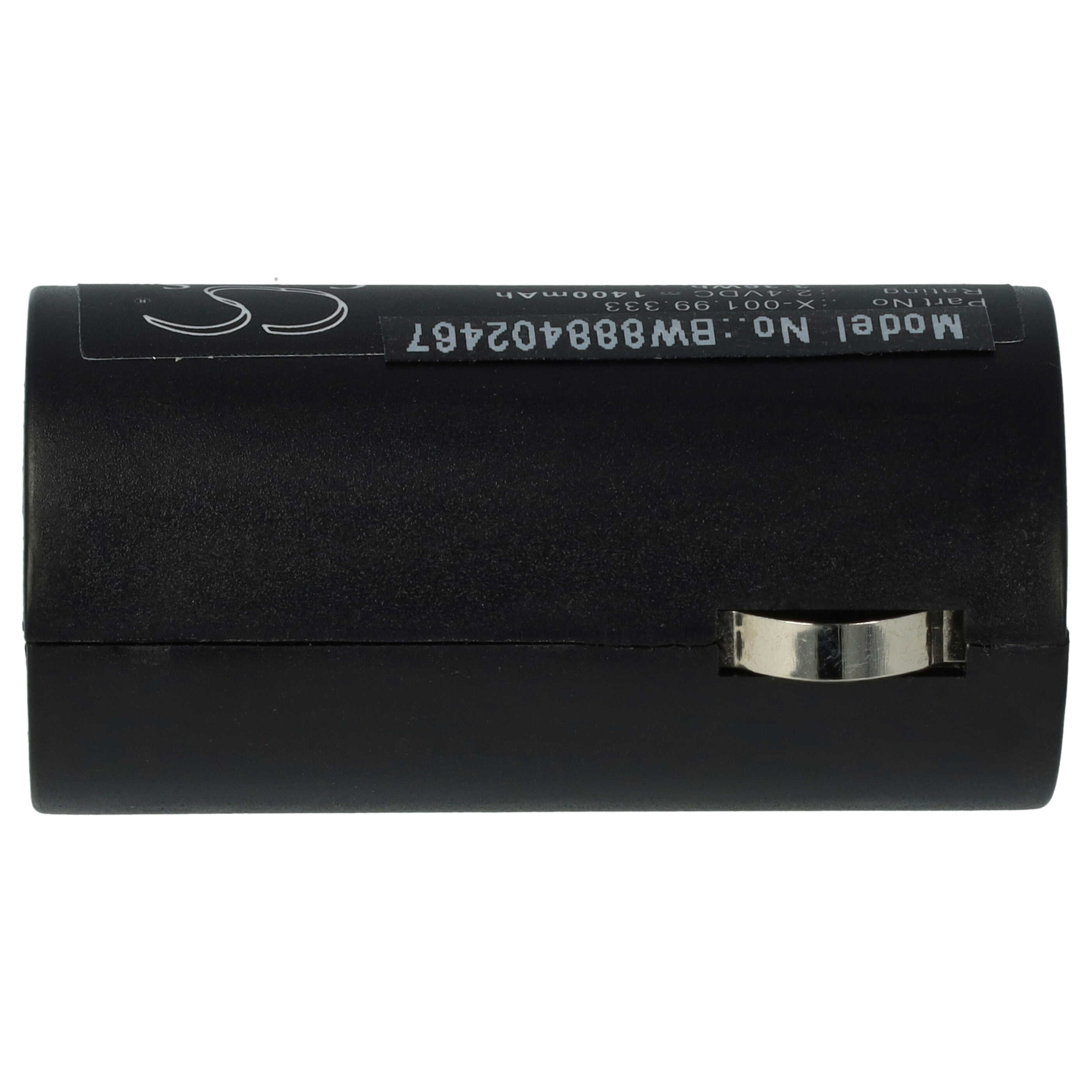 Batería reemplaza Heine X-001.99.333 para tecnología médica - 1400 mAh, 2,4 V