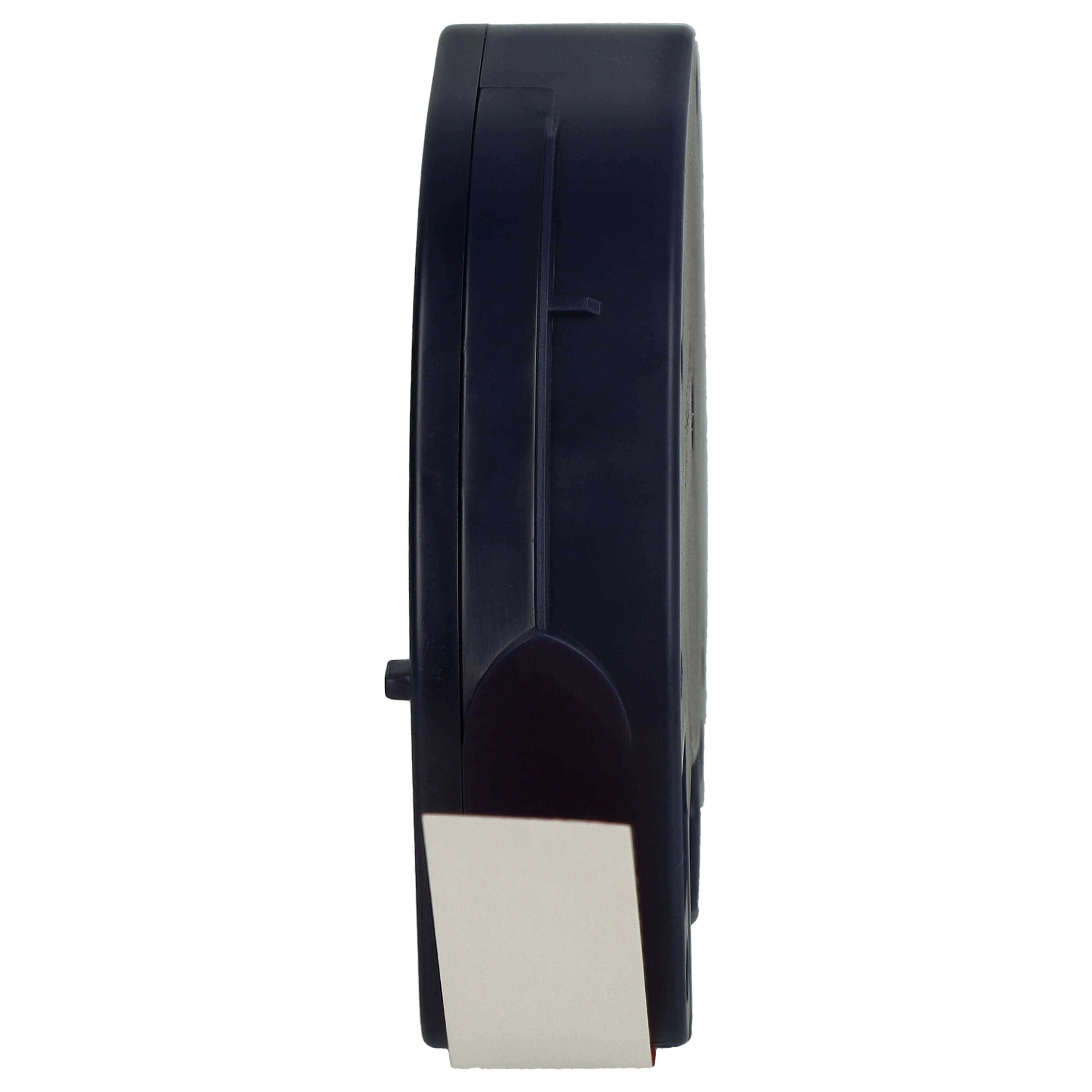 Cassette à ruban en plastique remplace Dymo 91223, S0721630 - 12mm lettrage Noir ruban Rouge, plastique