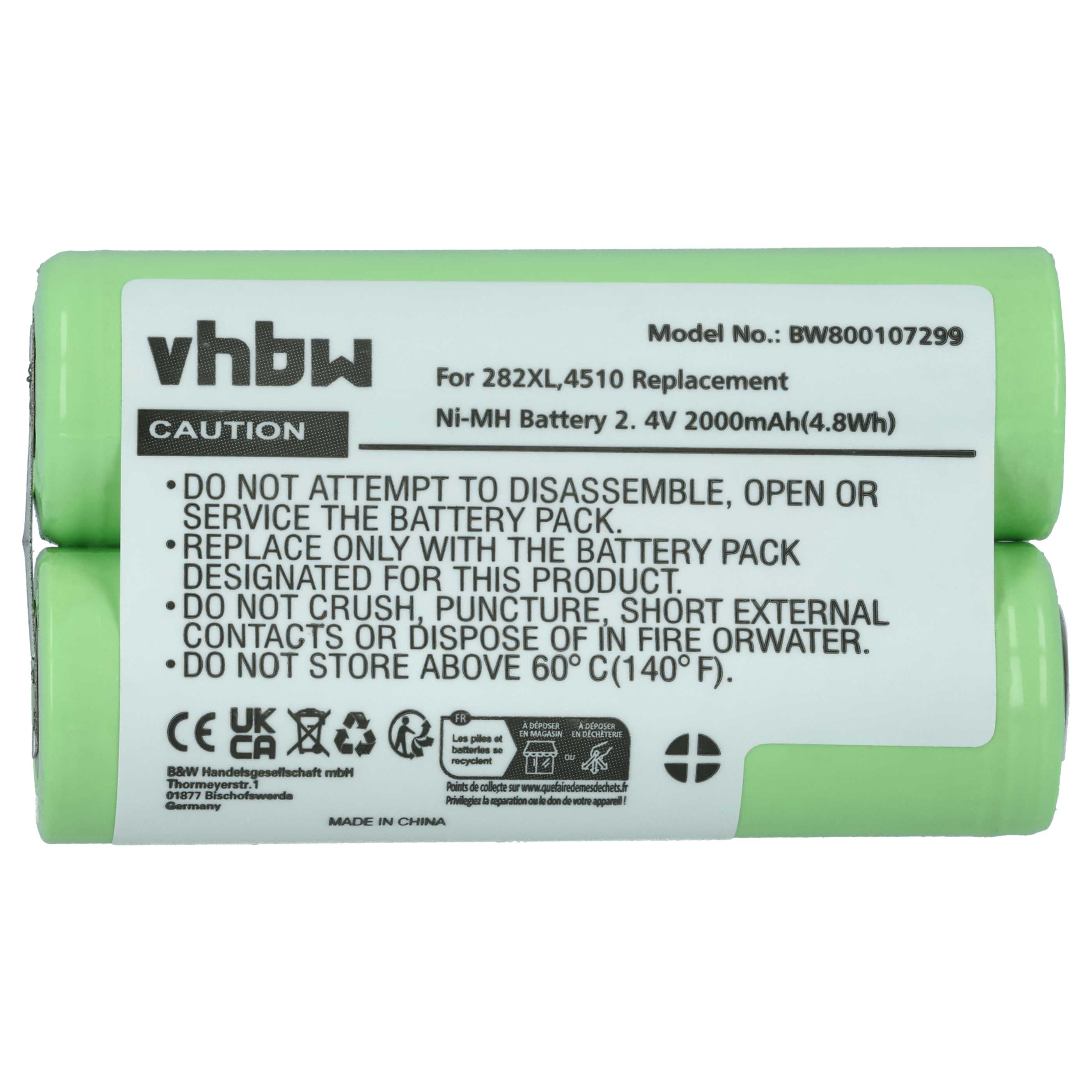 Electric Razor Battery Replacement for 138-10673, 138-10334, 4822-138-10334, 138-10727 - 2000 mAh 2.4 V NiMH