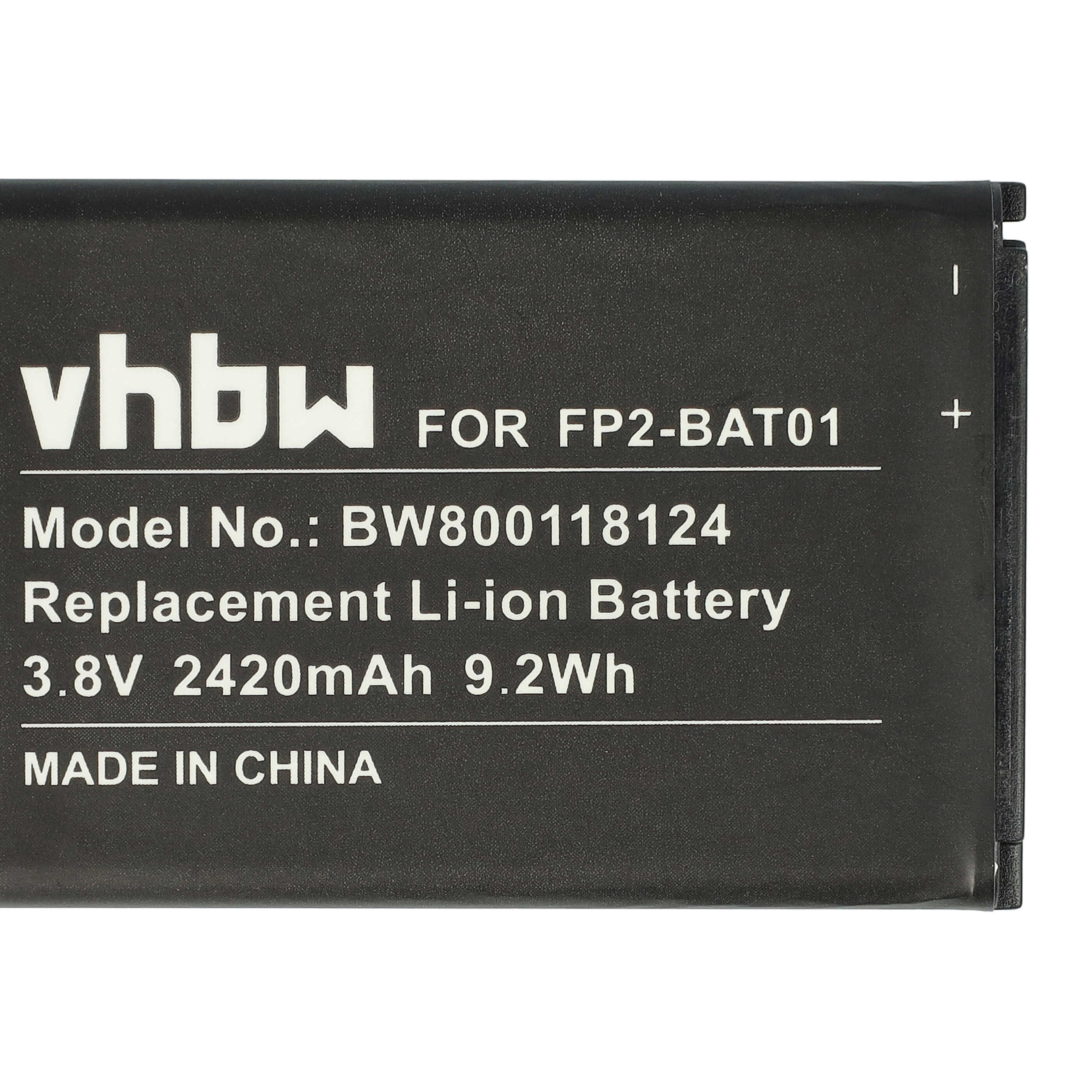 Batterie remplace Fairphone FP2-BAT01 pour téléphone portable - 2420mAh, 3,8V, Li-ion