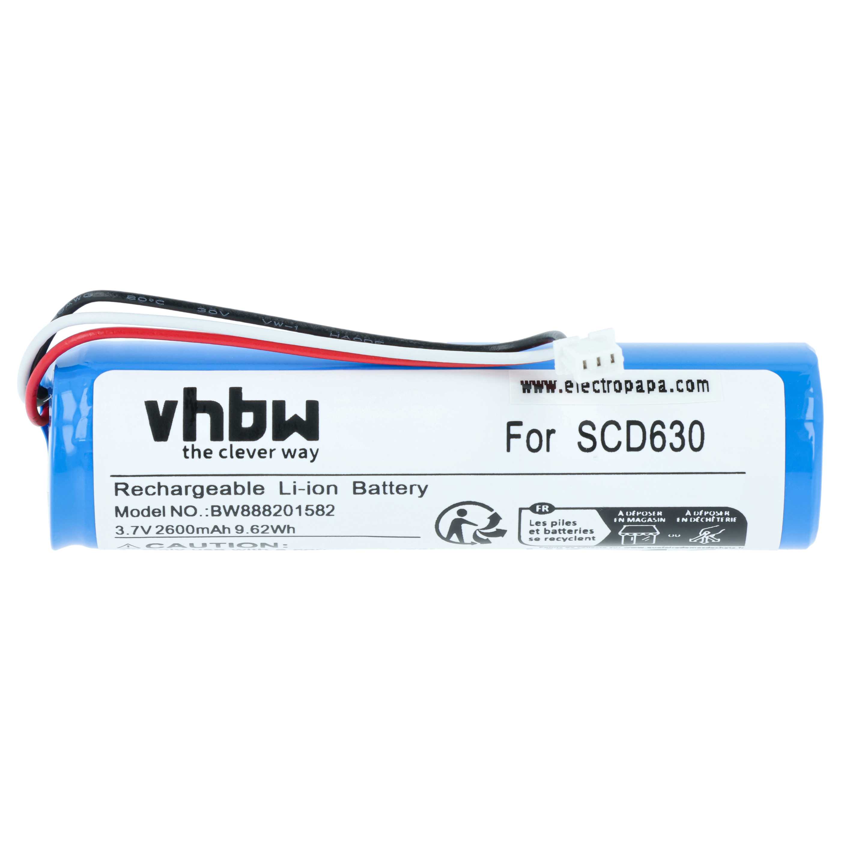 Batteria sostituisce Philips NTA3459-4, NTA3460-4 per babyphone - 2600mAh 3,7V Li-Poly
