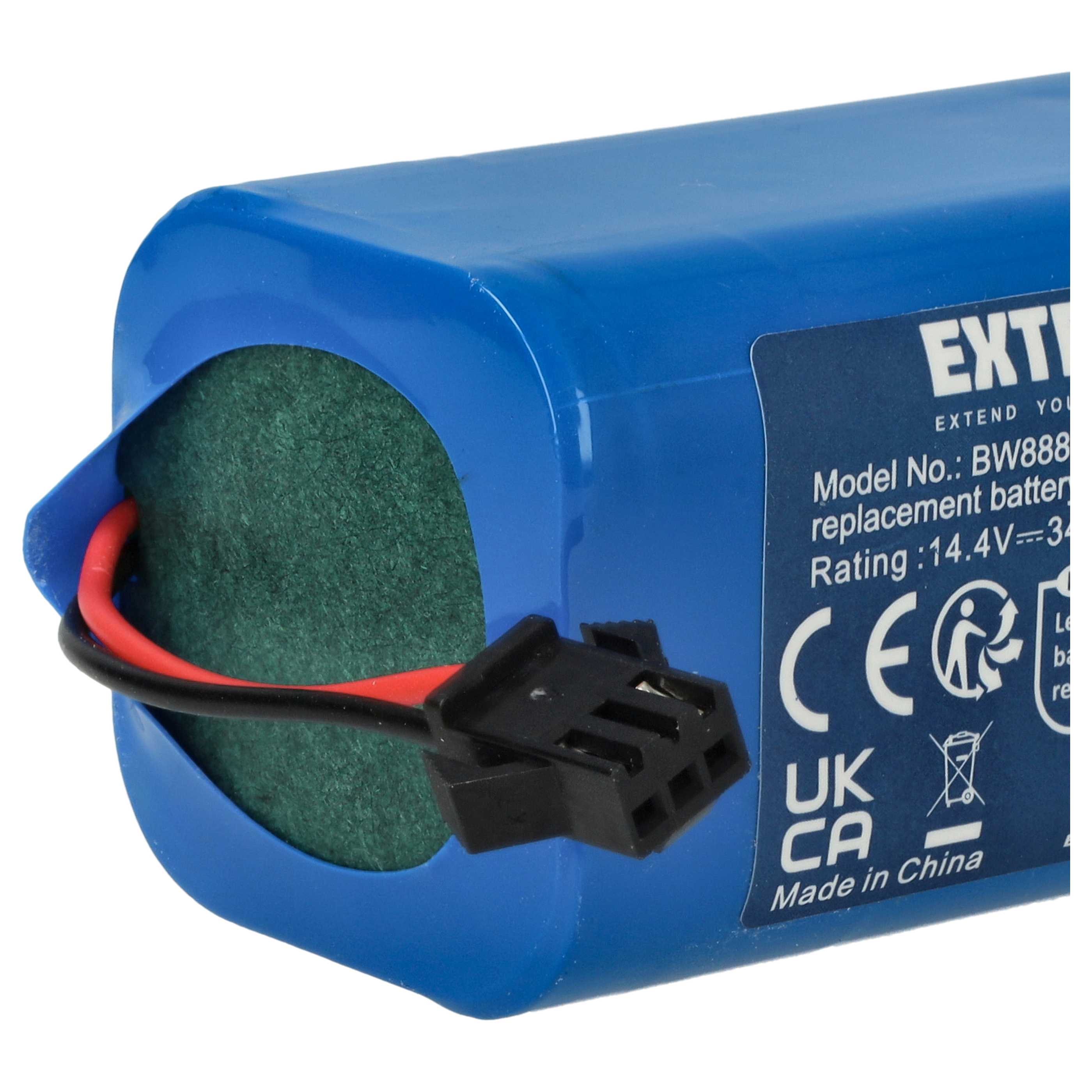 Battery replaces Cecotec CONG1002 for Eufy etc. 3400mAh, 14.4V, Li-Ion