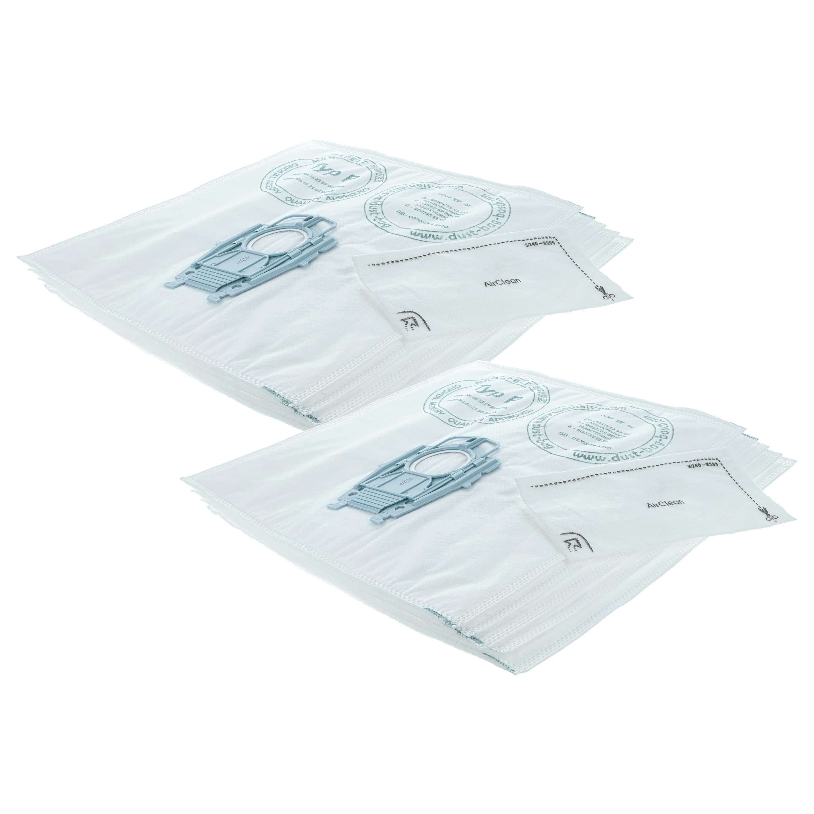 Kit filtre + sac 12 pcs remplace Bosch 00462588, 00461708, 00462587, 00461349, 00461707 pour aspirateur Bosch