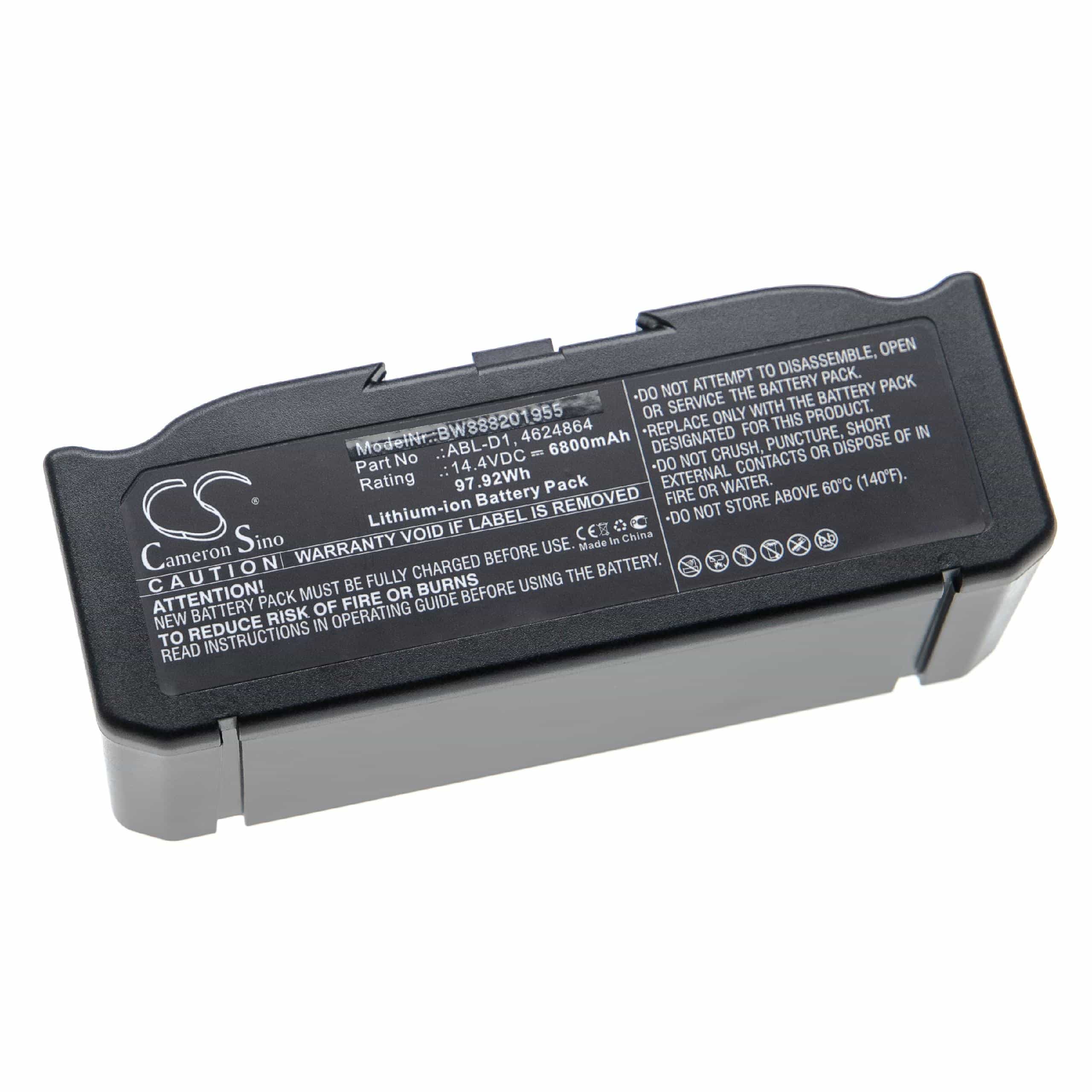 Battery Replacement for iRobot ABL-D2, ABL-D1, 4624864 for - 6800mAh, 14.4V, Li-Ion