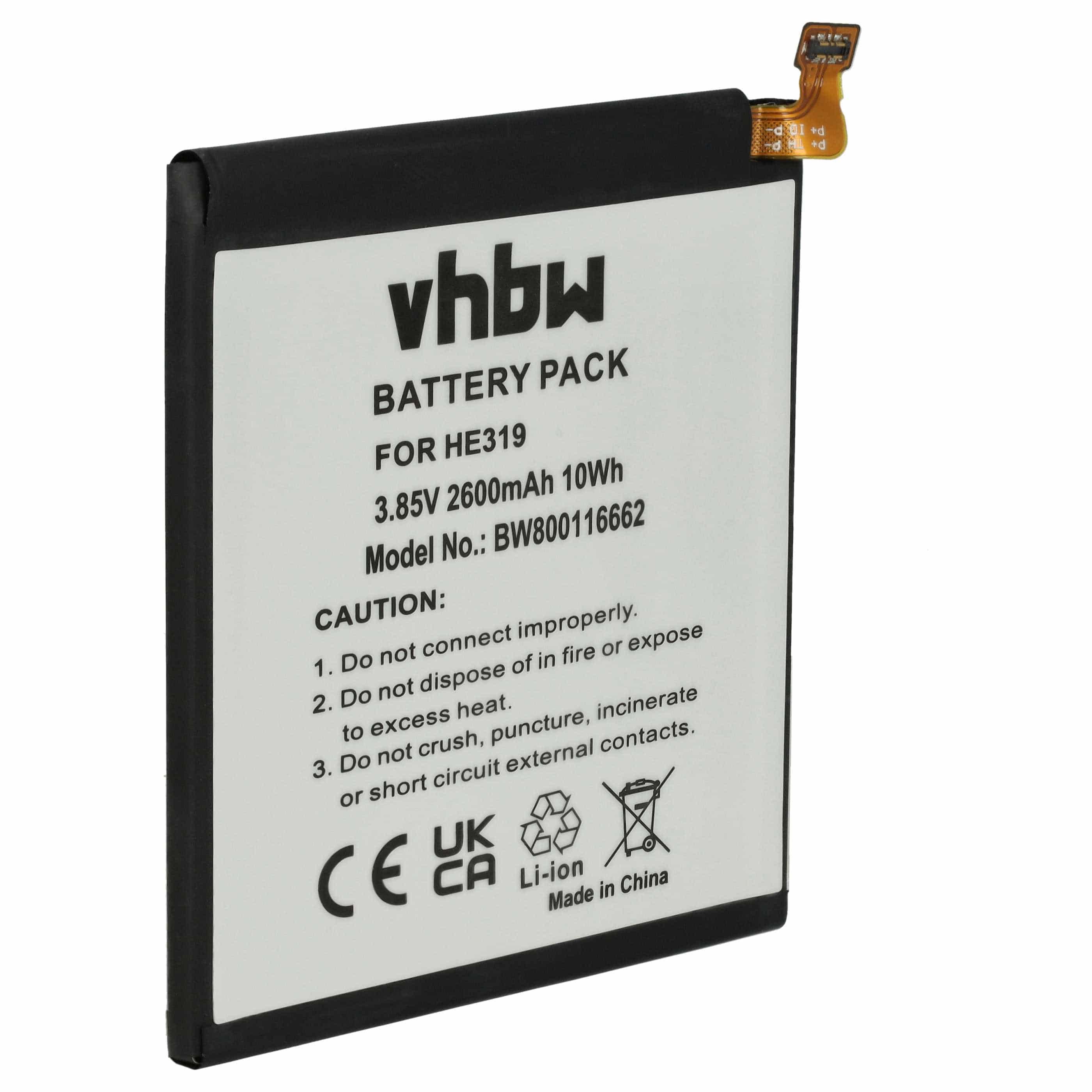 Akumulator do telefonu smartfona zamiennik Nokia HE319, HE330 - 2600 mAh 3,85 V LiPo