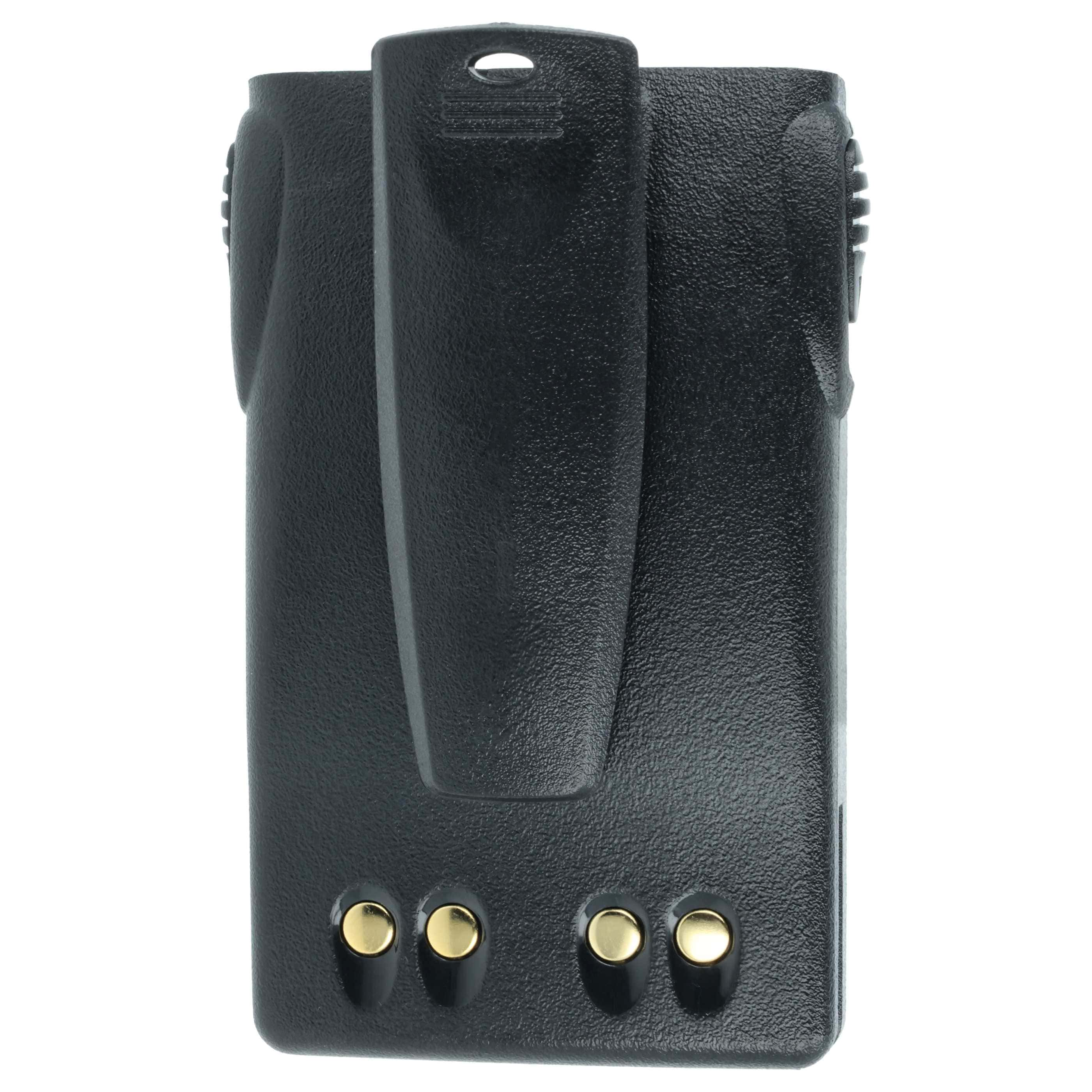 Radio 2x Battery replaces Huntec PB200, LB-62L, PB-72L, LB-38L, PB400 - 1200 mAh 7.4 V Li-Ion + Belt Clip