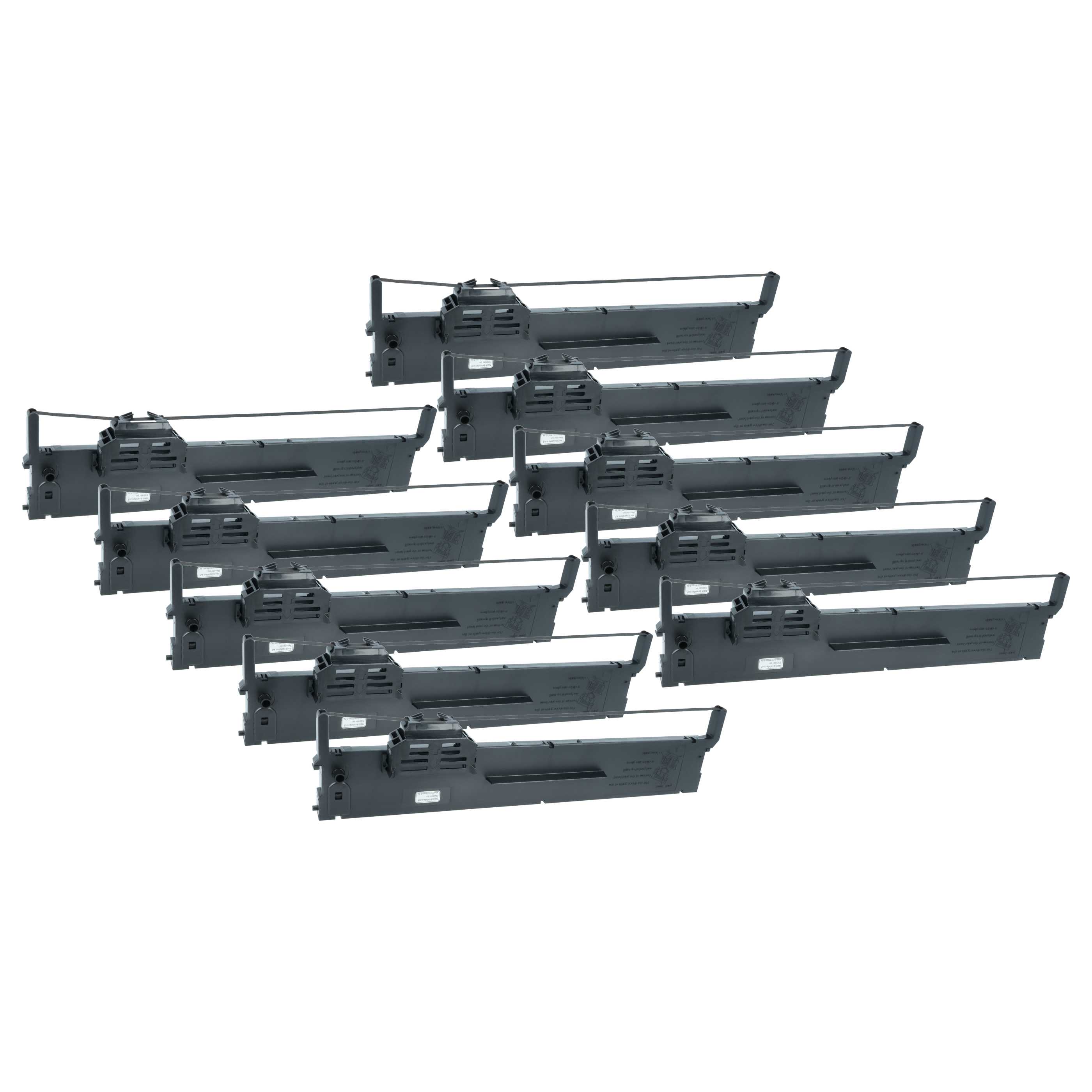 10x Farbband als Ersatz für Epson C13S015339 für Nadel-/Bondrucker - Schwarz