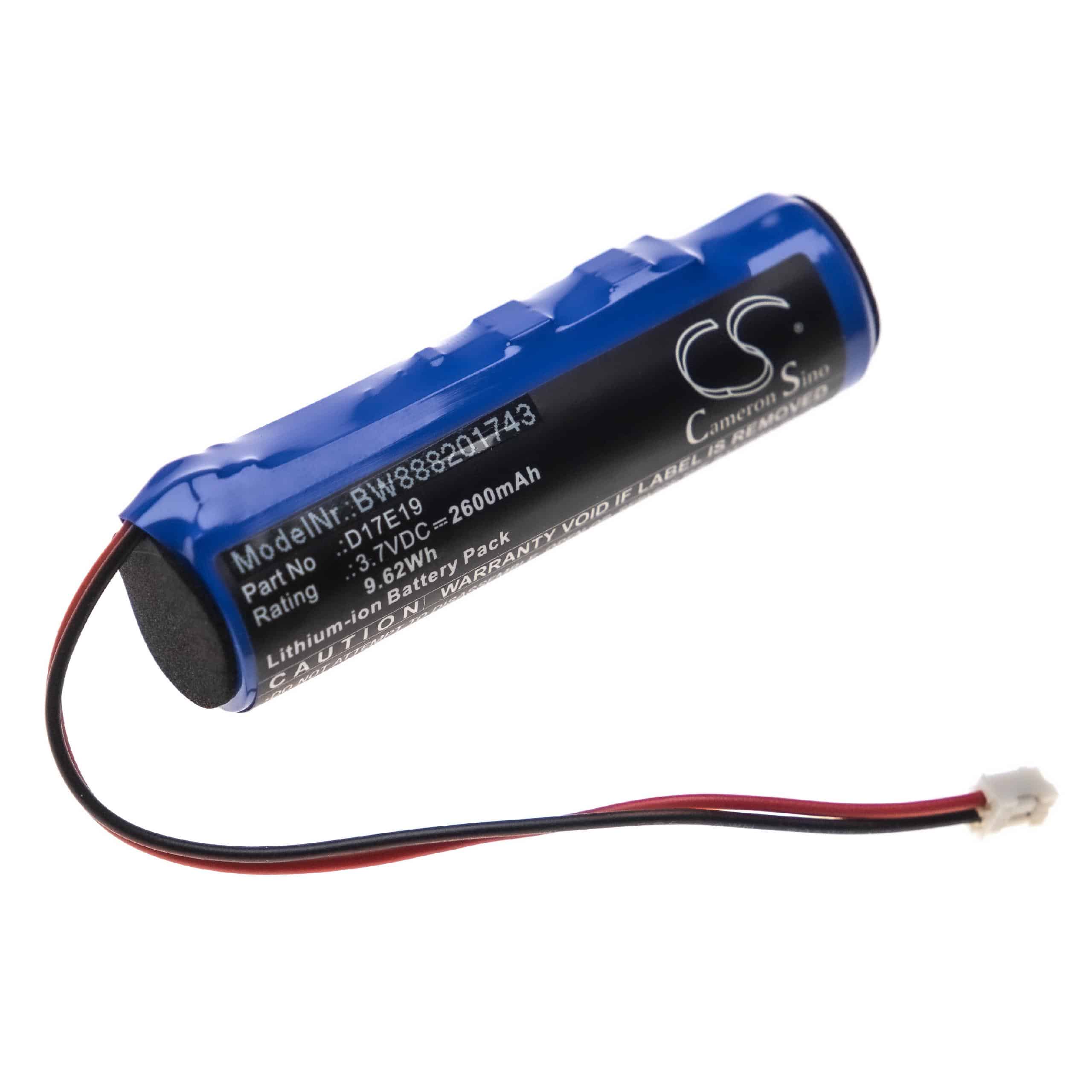  Battery replaces iHome D17E19 for Loudspeaker - Li-Ion 2600 mAh