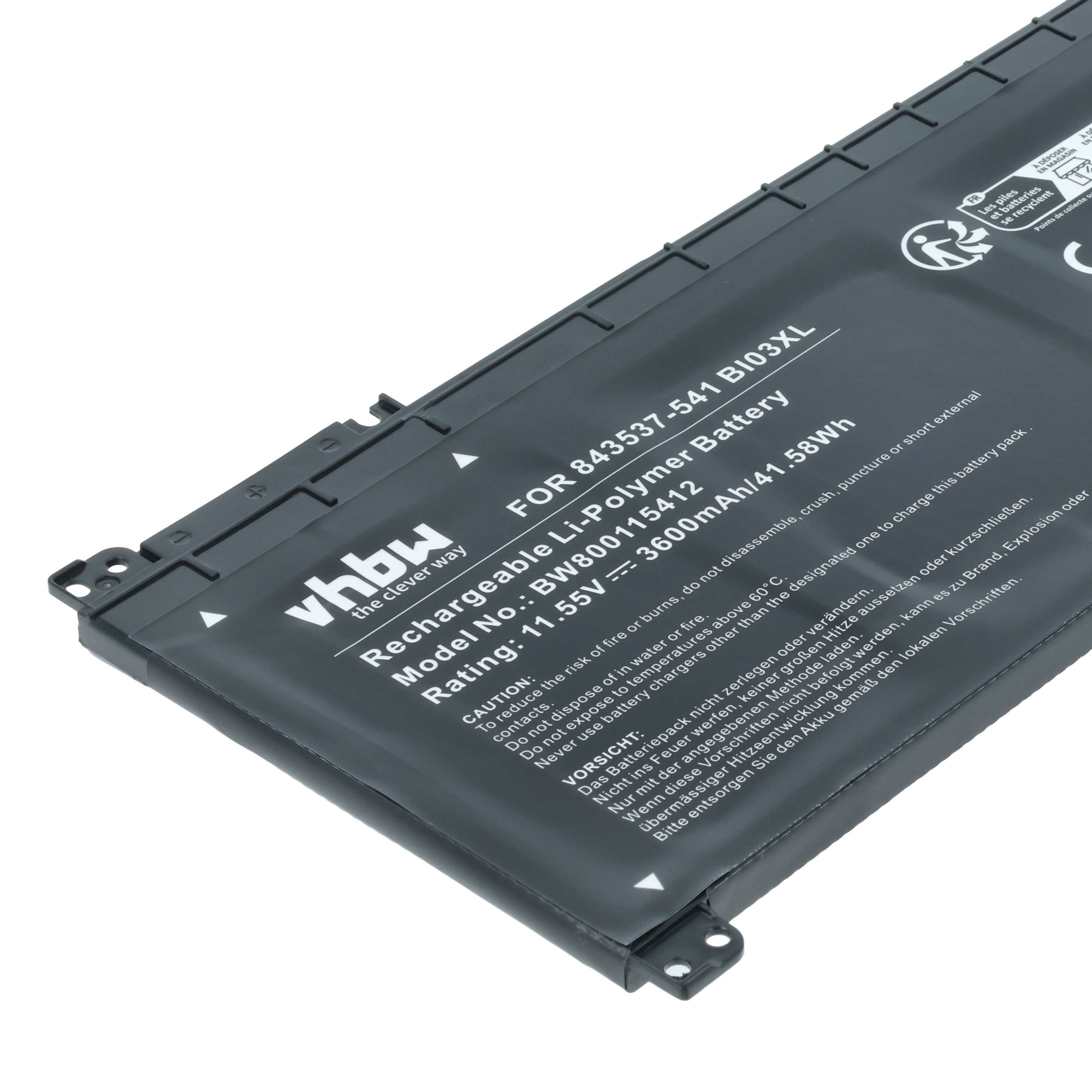 Akumulator do laptopa zamiennik HP 843537-541, 843537-421, 1LT72ES - 3600 mAh 11,55 V Li-Ion, czarny