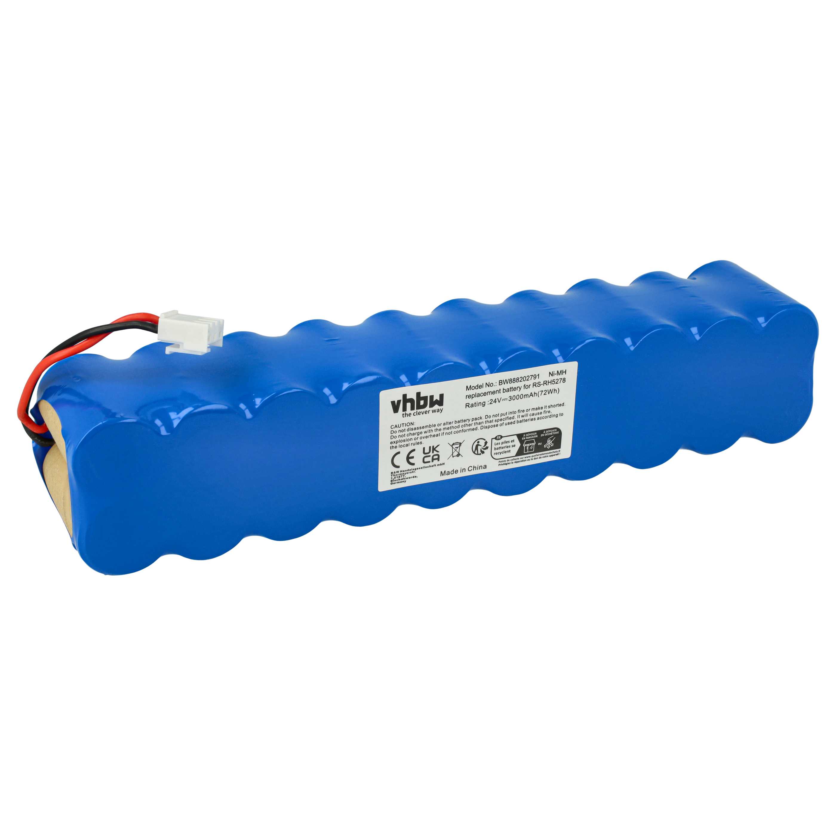 Battery replaces Rowenta RS-RH5278 for Rowenta 3000mAh, 24V, NiMH