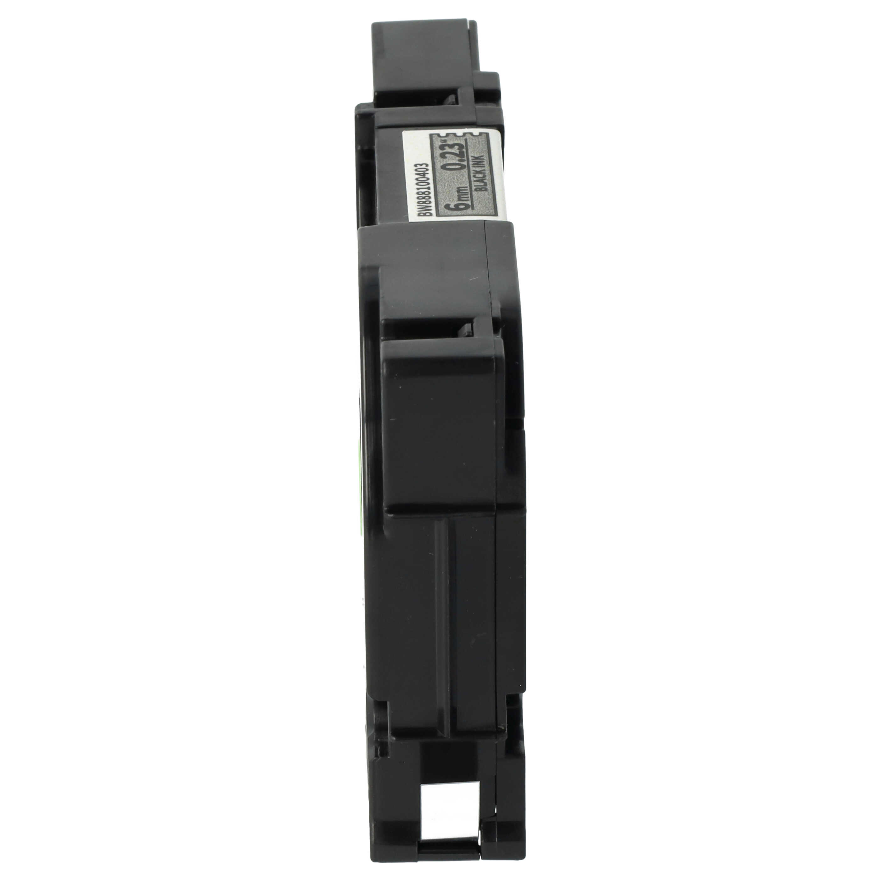 Cassette à ruban remplace Brother TZE-911 - 6mm lettrage Noir ruban Argent