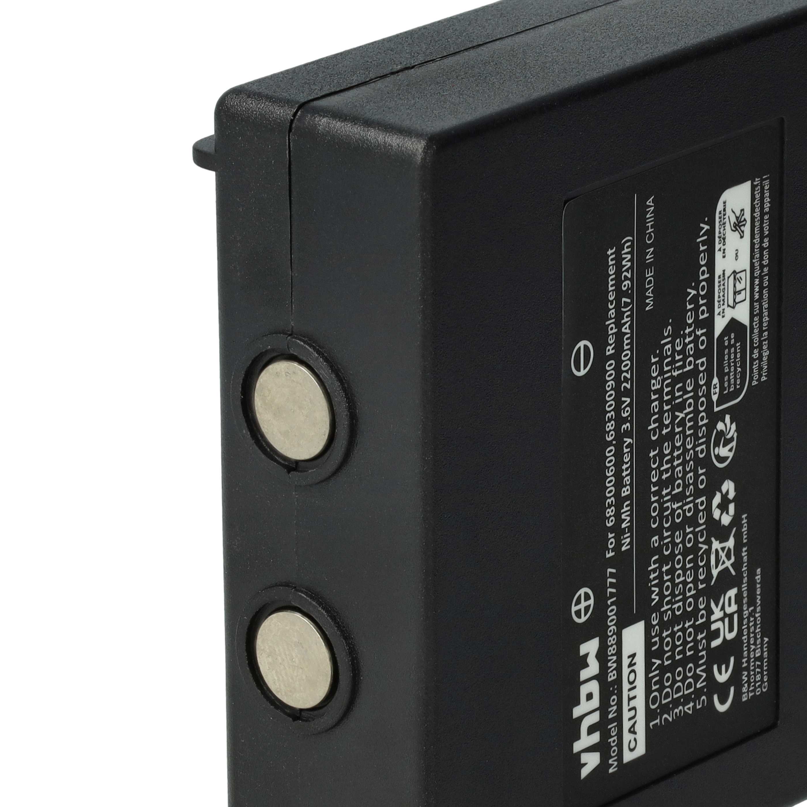 Batterie remplace Abitron KH68300990, EX2-22 - 2200mAh 3,6V NiMH