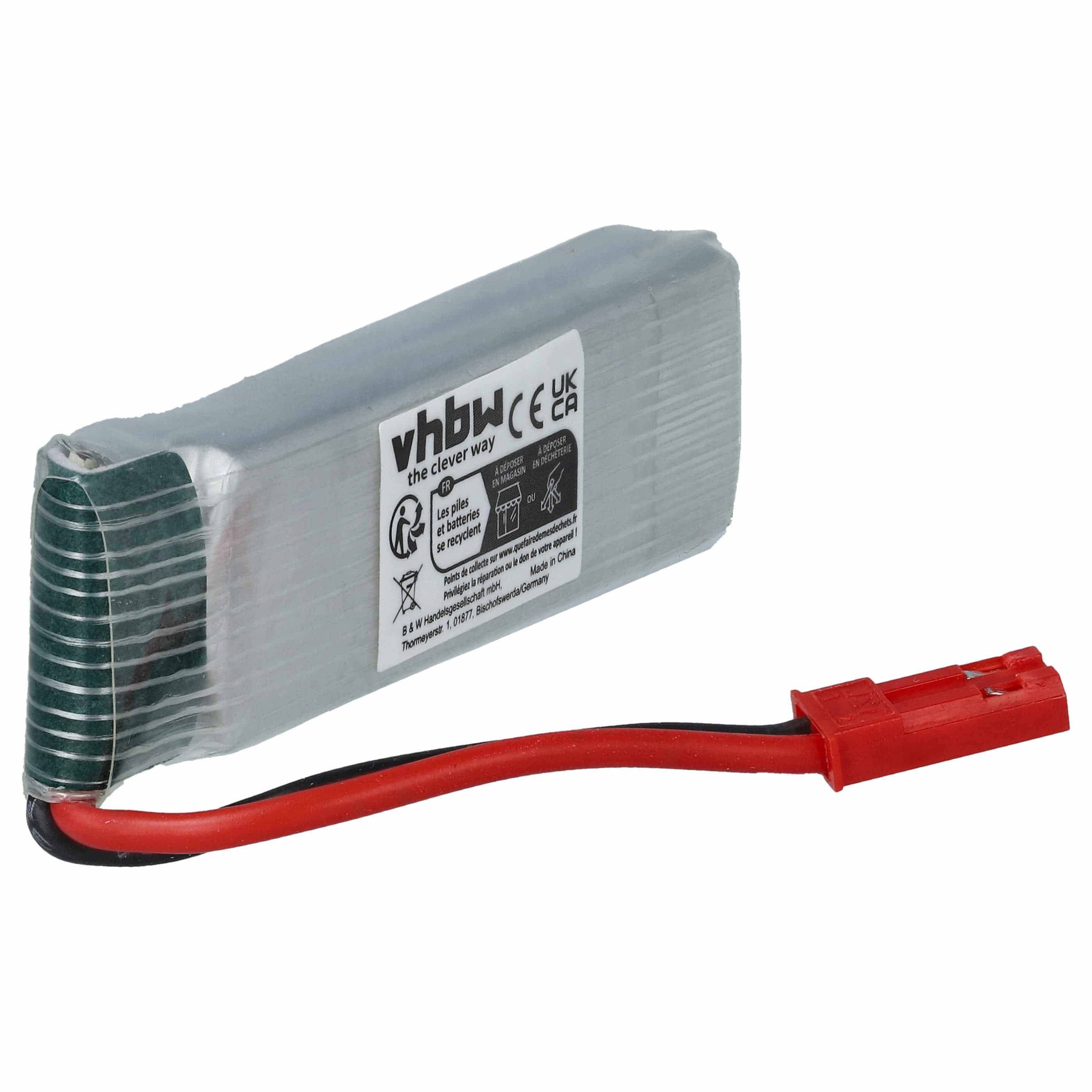 Drohnen-Akku passend für UDI U818A Quadrocopter - 500mAh 3,7V Li-Ion