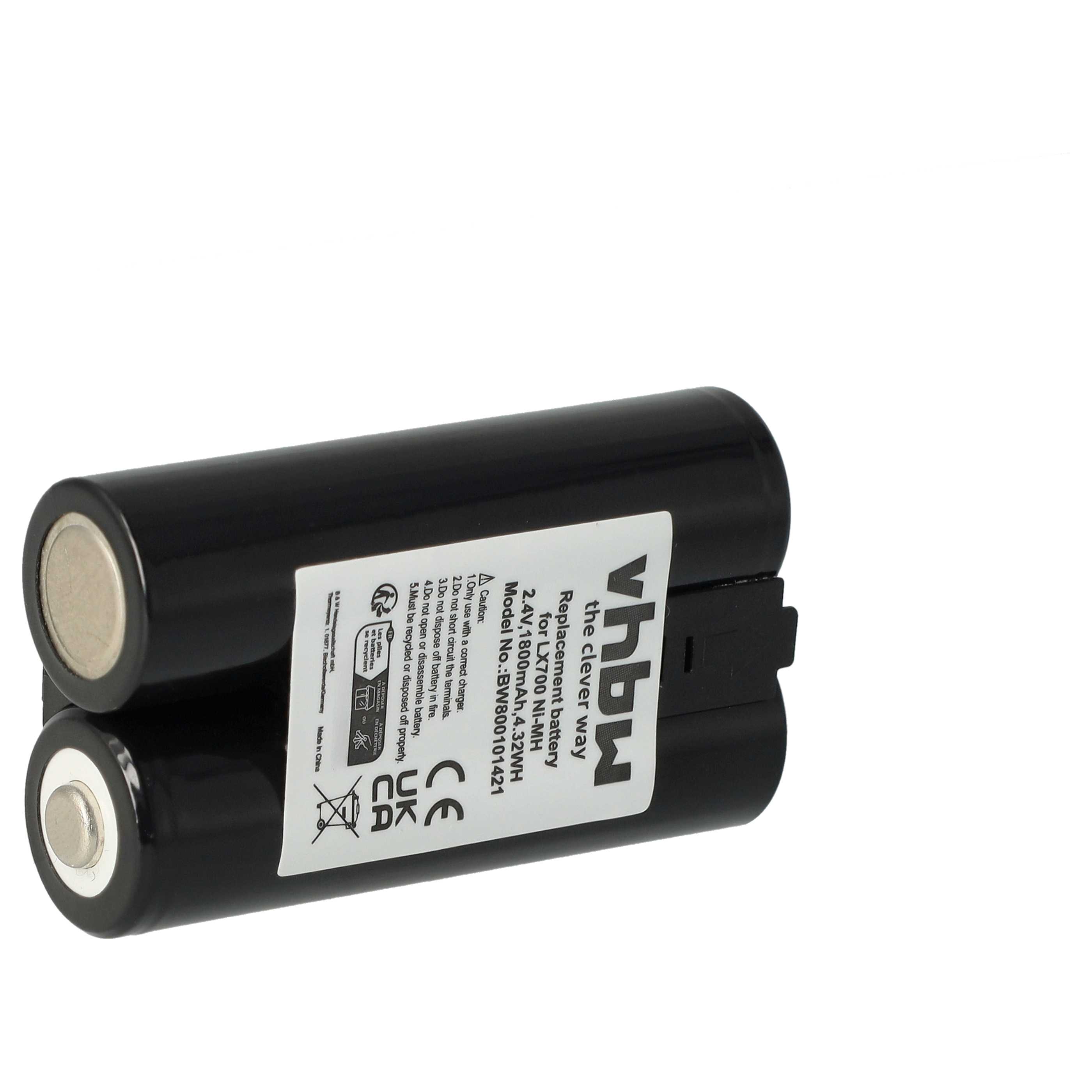Batería reemplaza L-LC3 H-AA, 190264-0000 para ratón inalámbrico (1800 mAh, 2,4 V, NiMH)