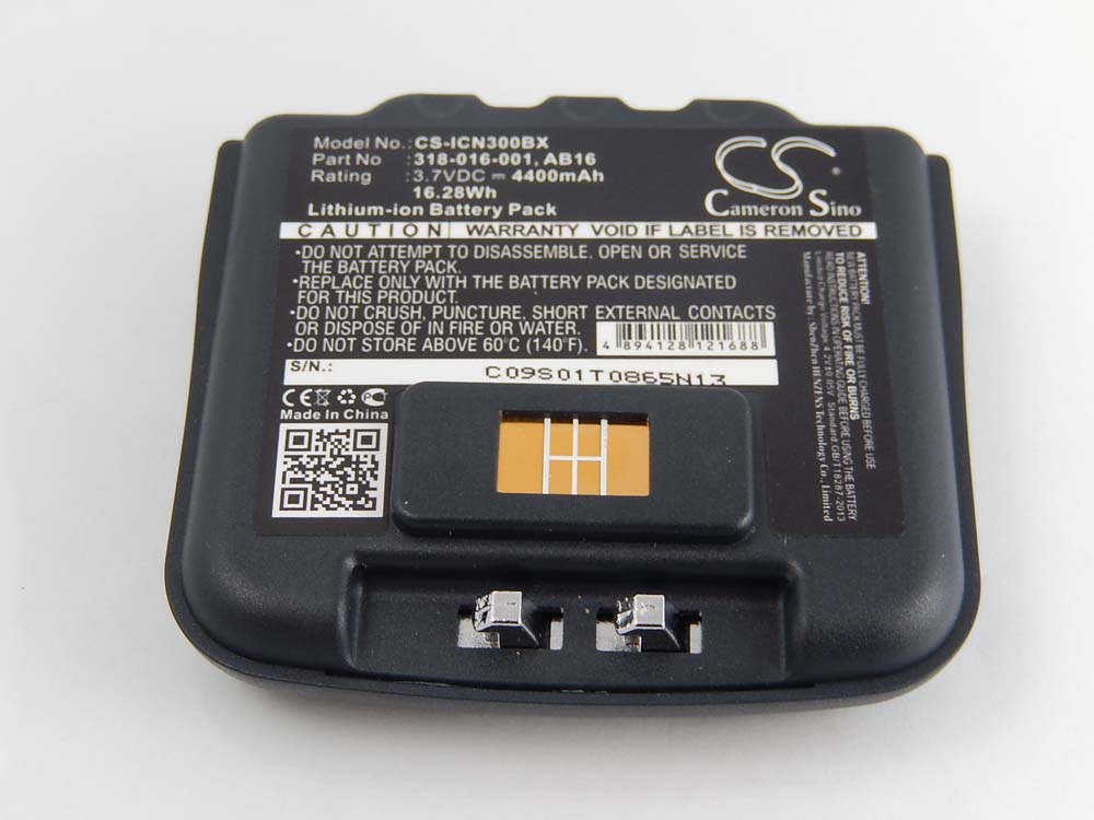 Barcodescanner-Akku als Ersatz für Intermec 318-016-002, 318-016-001 - 4400mAh 3,7V Li-Ion