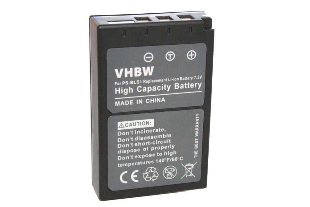 Battery Replacement for Olympus PS-BLS1 - 900mAh, 7.2V, Li-Ion