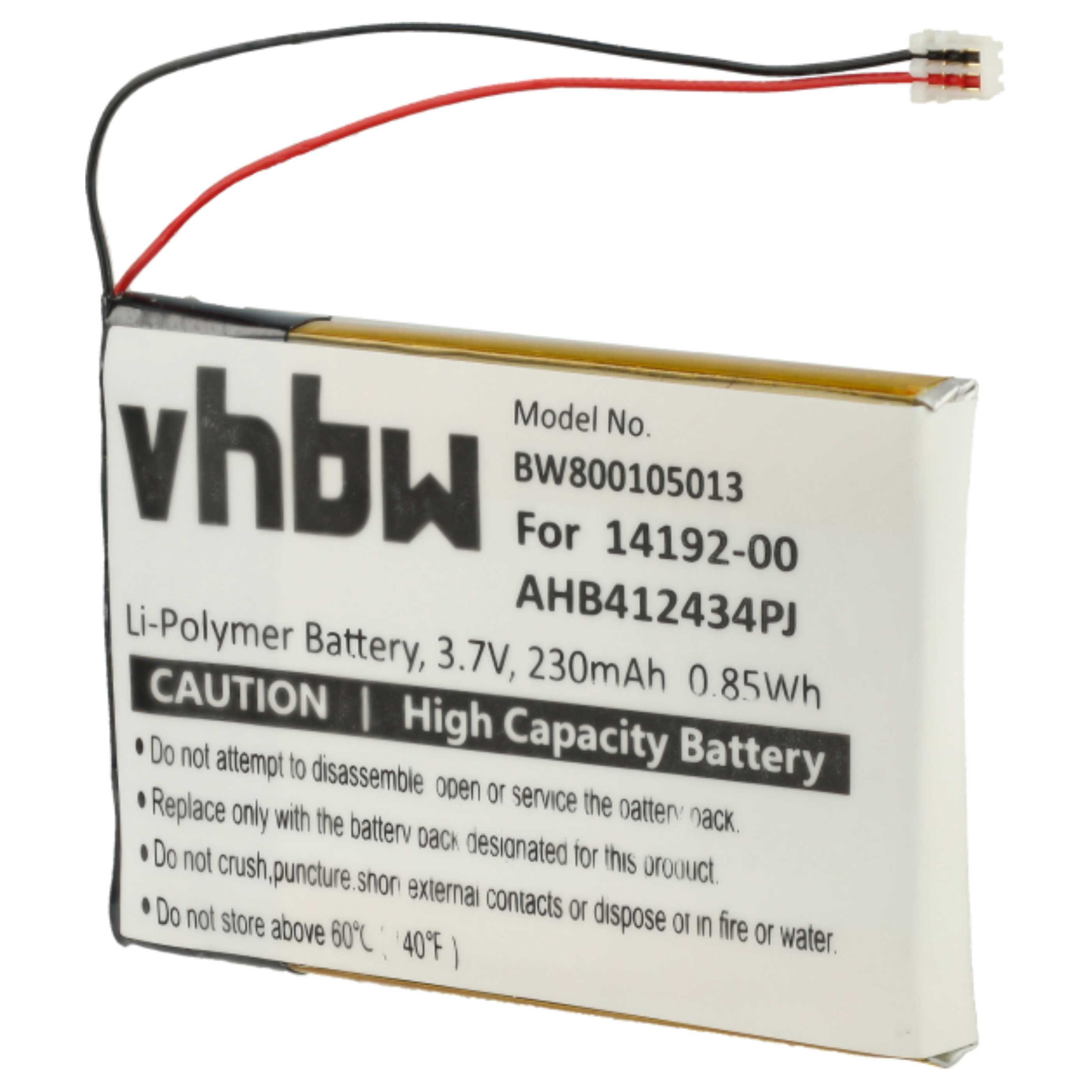 5x Akumulator do słuchawek bezprzewodowych zamiennik Jabra AHB412434PJ, 14192-00 - 230 mAh 3,7 V LiPo