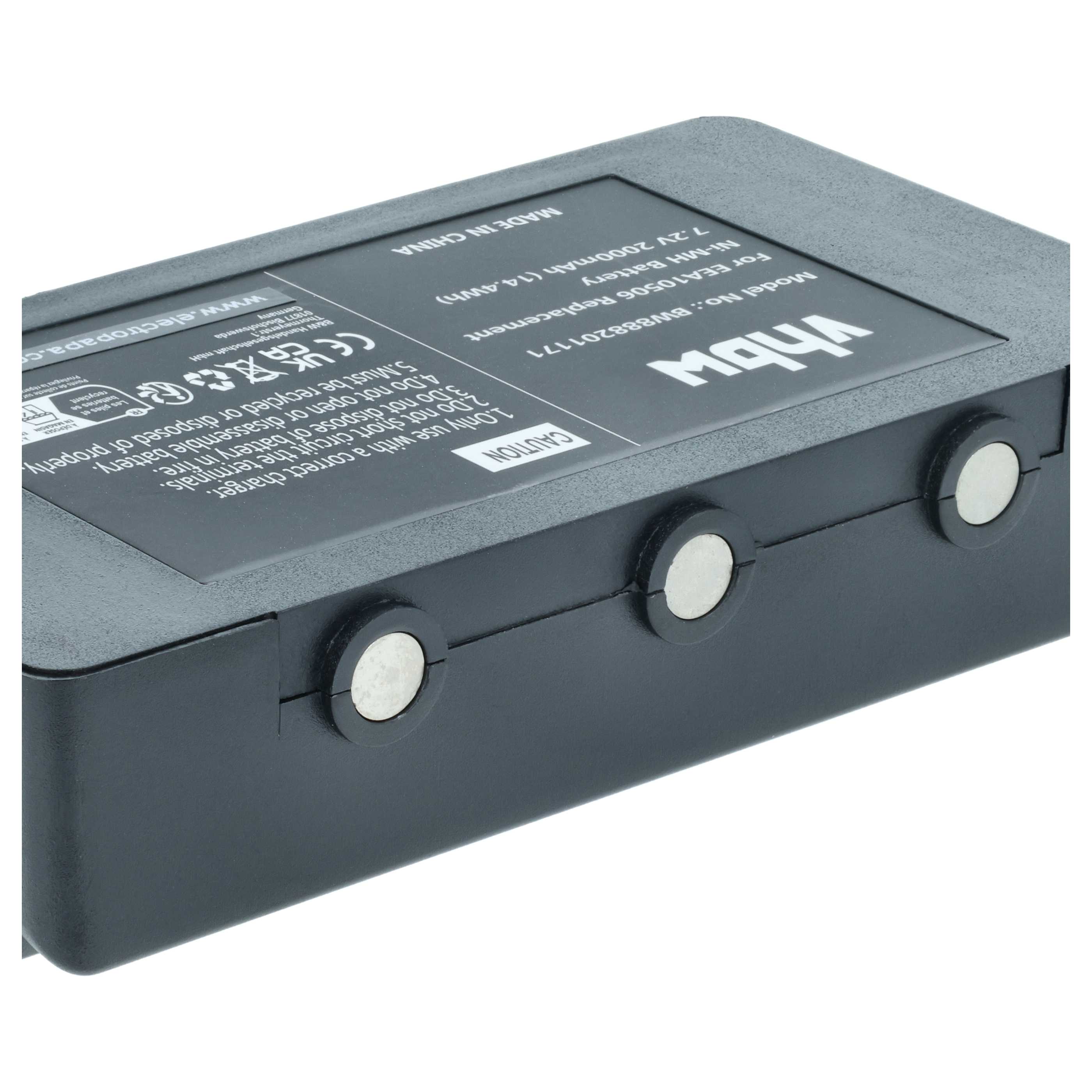 Batería reemplaza Palfinger EEA10508, EEA10506 sistema control - 2000mAh 7,2V NiMH