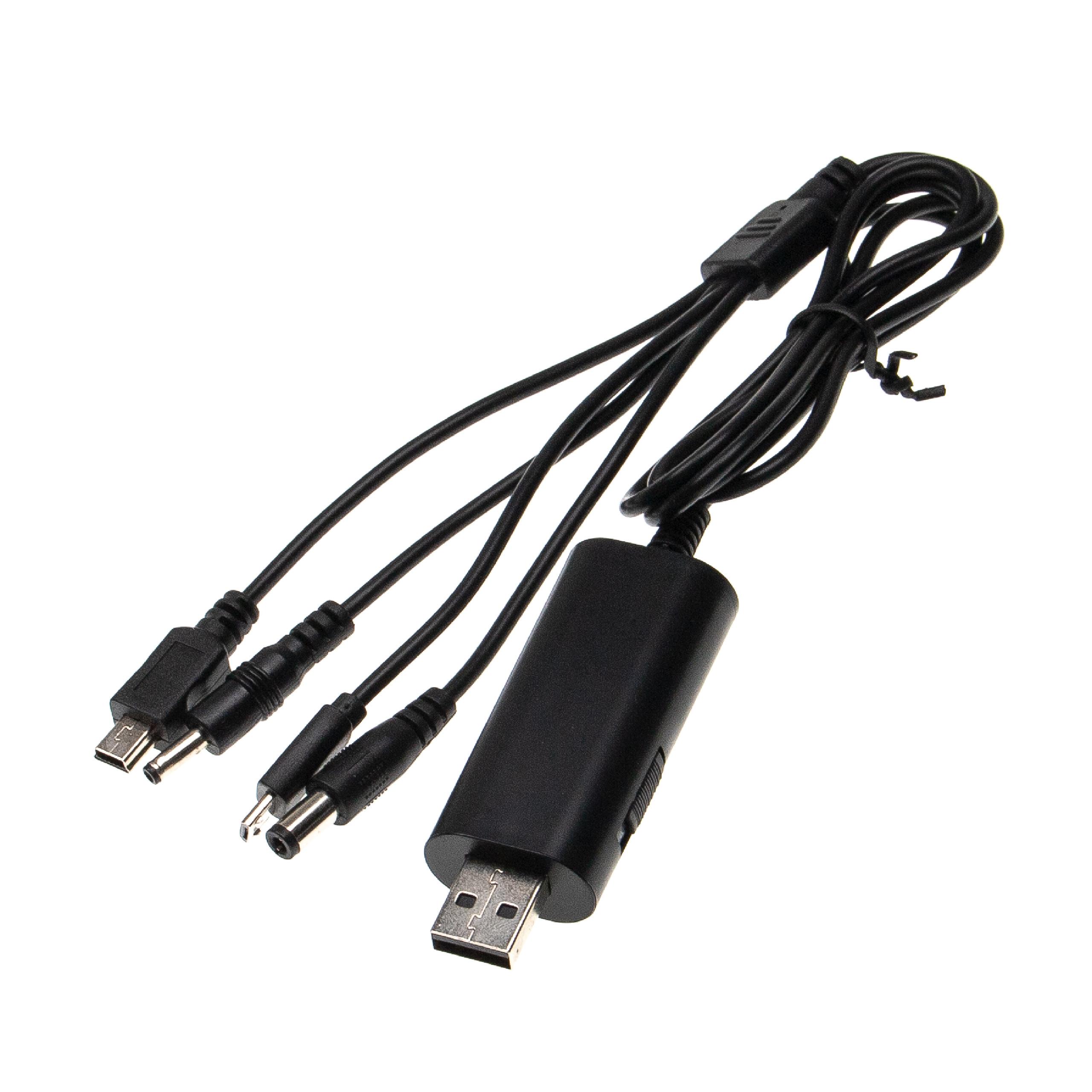 vhbw Universal Multi USB Cable for Diverse Appliances, e.g. Telephones, Mobiles, Smartphones - 4-in-1 Adapter 