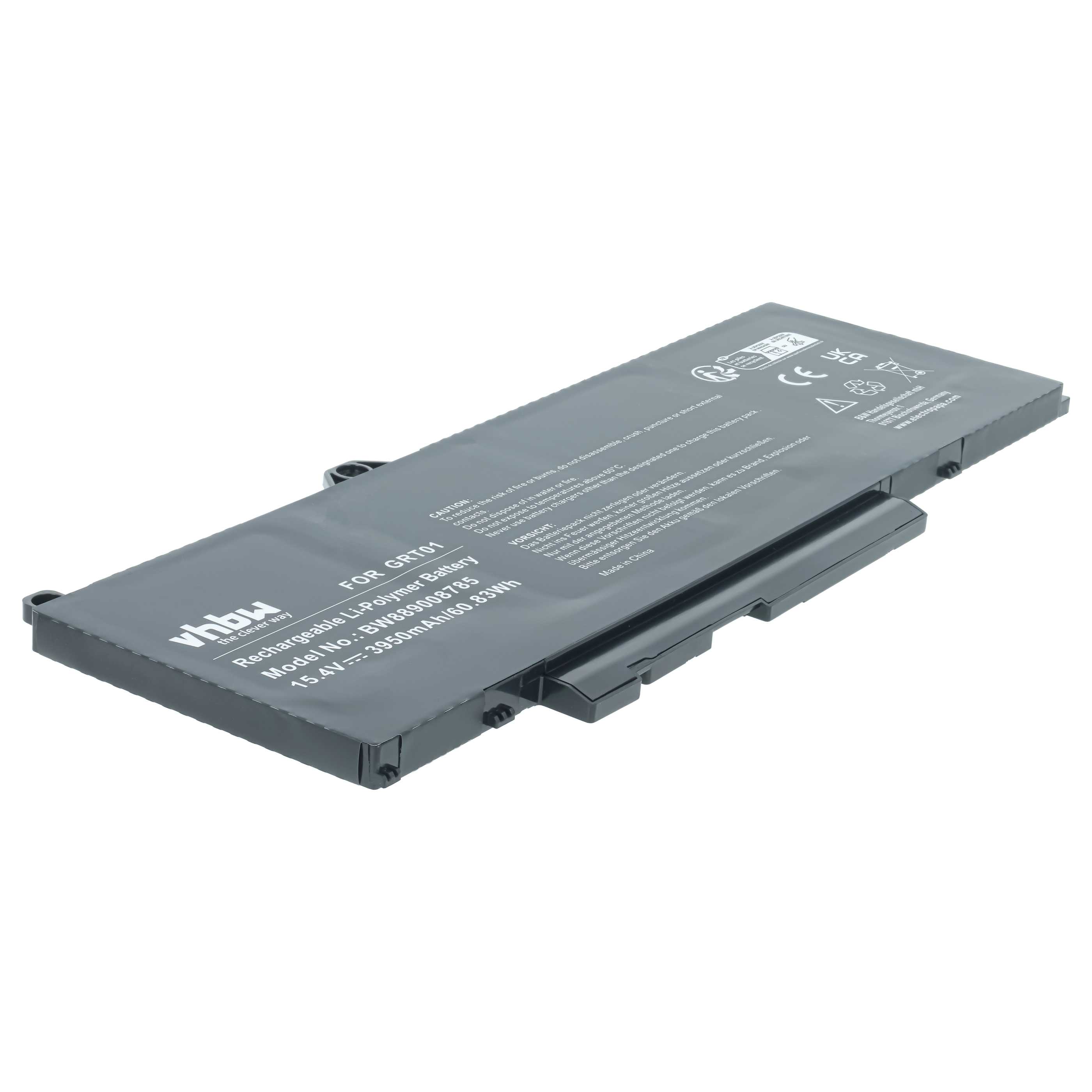 Notebook-Akku als Ersatz für Dell 53XP7, 00P3TJ, 05RGW, 0R05P0, 9JRV0 für Dell - 3950mAh 15,4V Li-Polymer