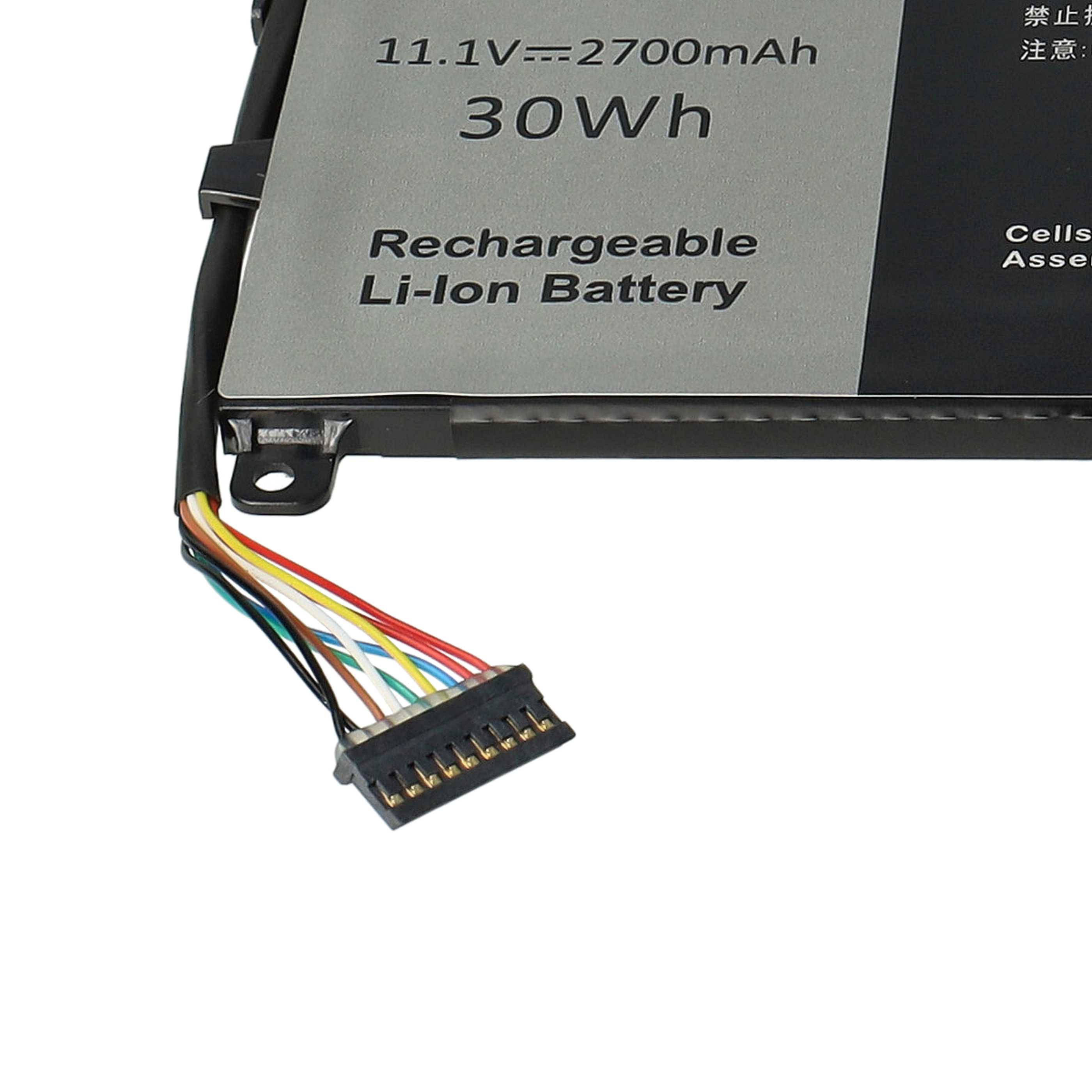 Batterie remplace Dell 3WKT0, 0MN791, 271J9, 0GWV47 pour ordinateur portable - 2700mAh 11,1V Li-polymère, noir