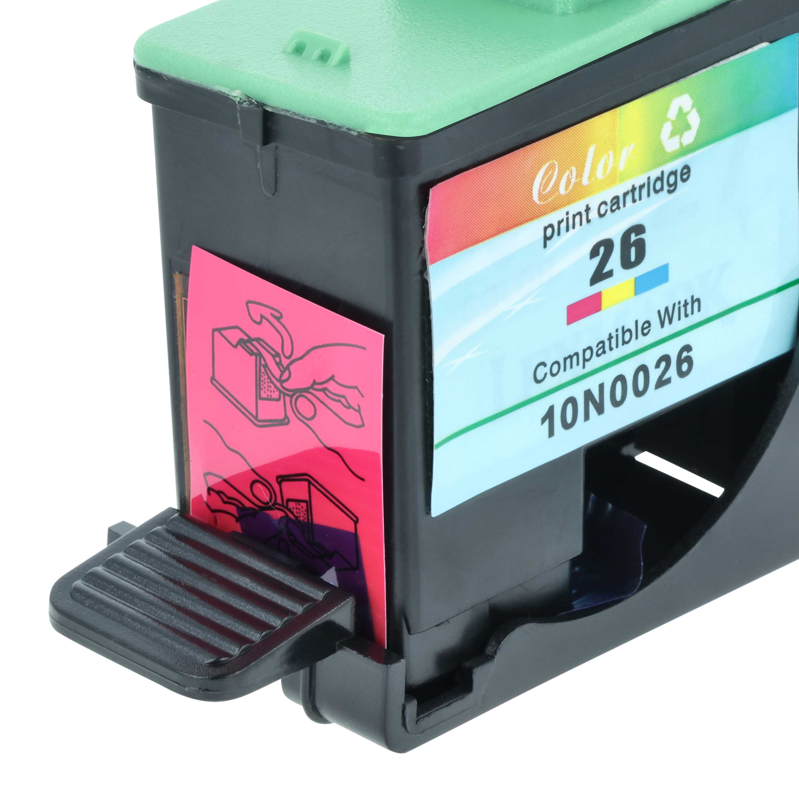 Cartuccia inchiostro sostituisce Lexmark 10N0026 per stampante - ciano/magenta/giallo, rigenerata 12 ml